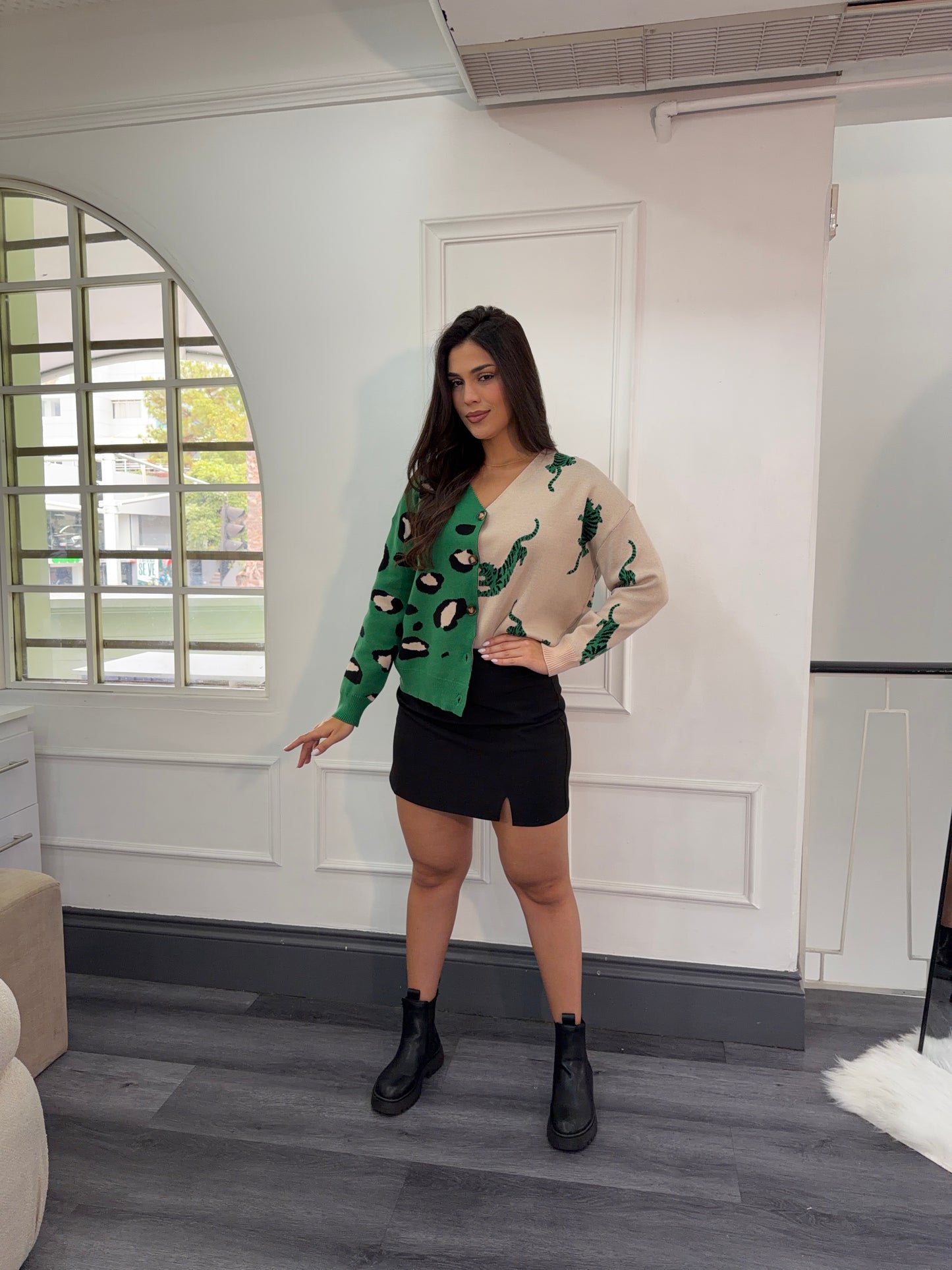 Falda casual estilo tubo