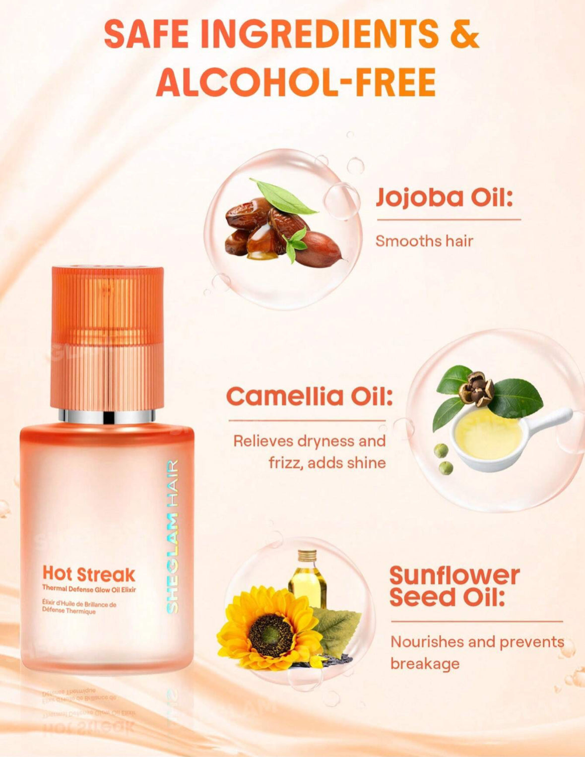 Elixir de aceite de brillo de defensa térmica Hot Streak 100ml