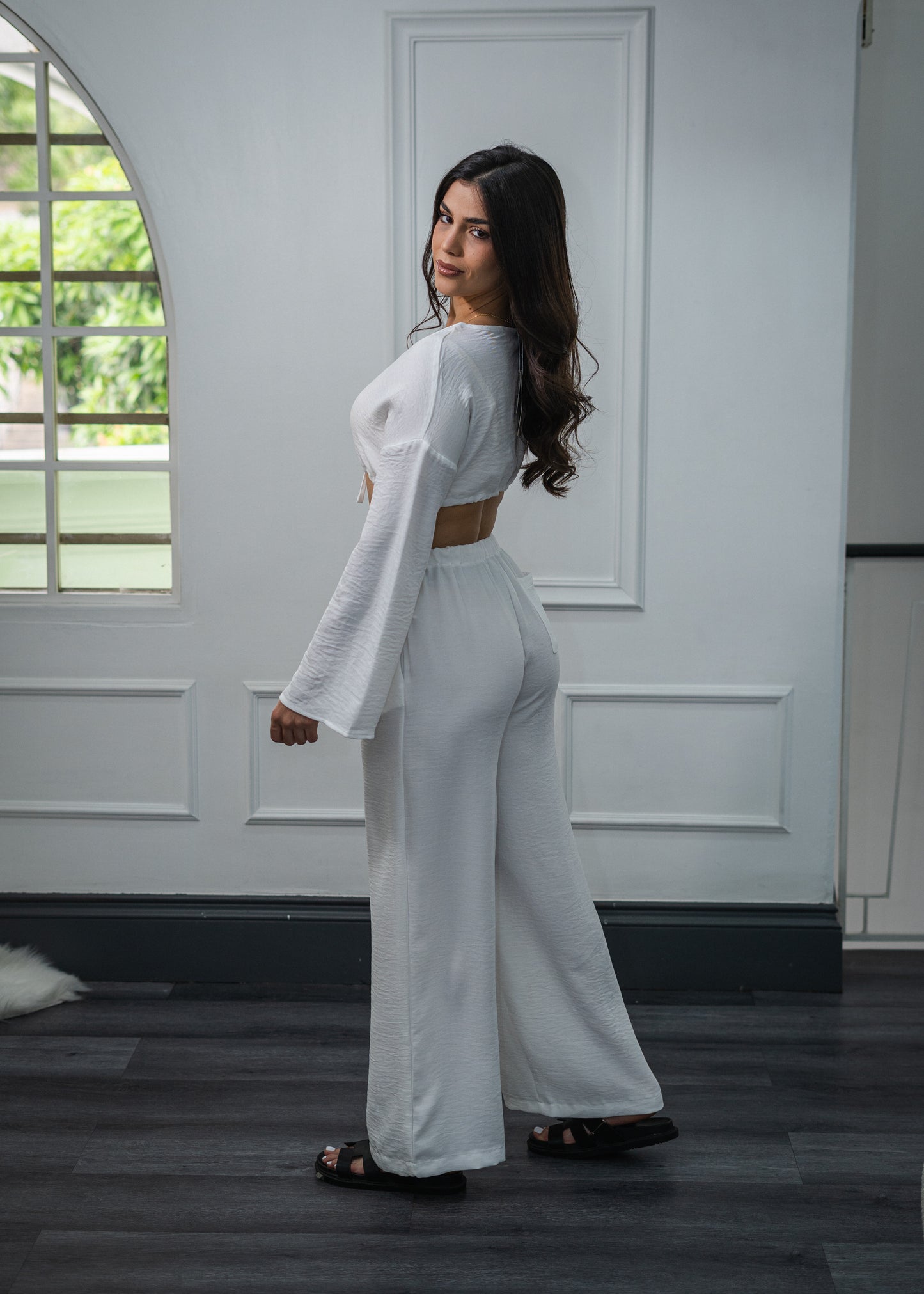 Conjunto bohemio blanco