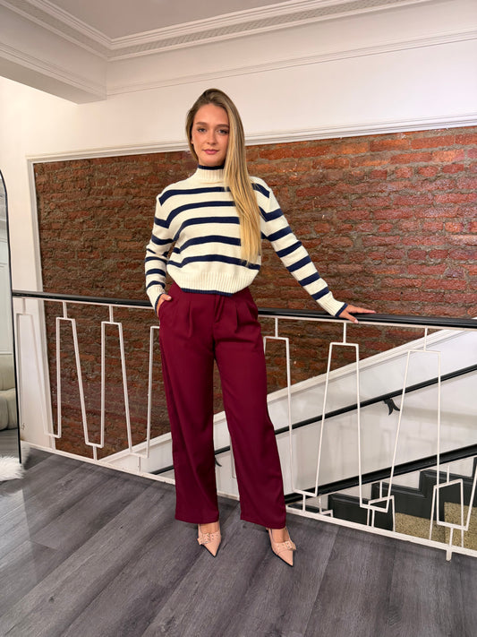 Pantalón casual unicolor