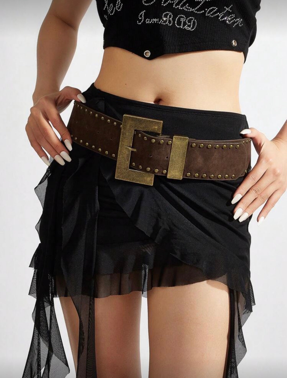 Cinturón occidental gamuzado