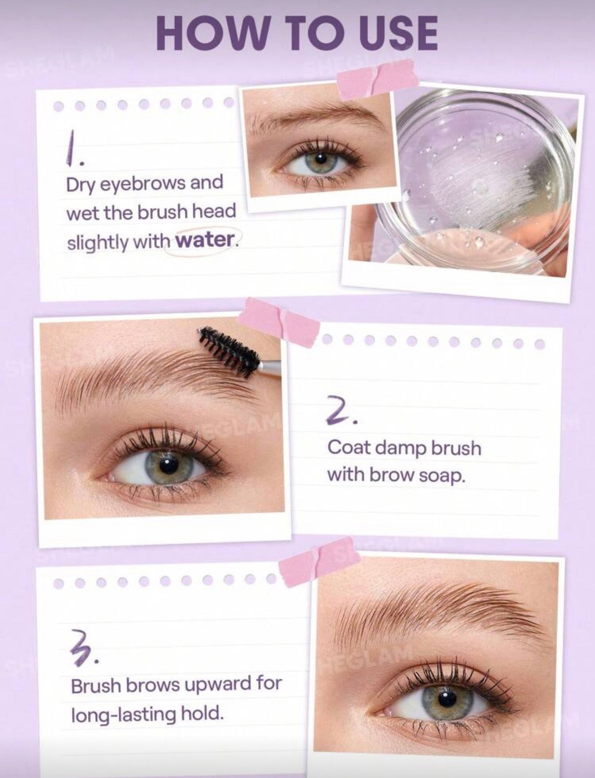 She Glam jabón para cejas