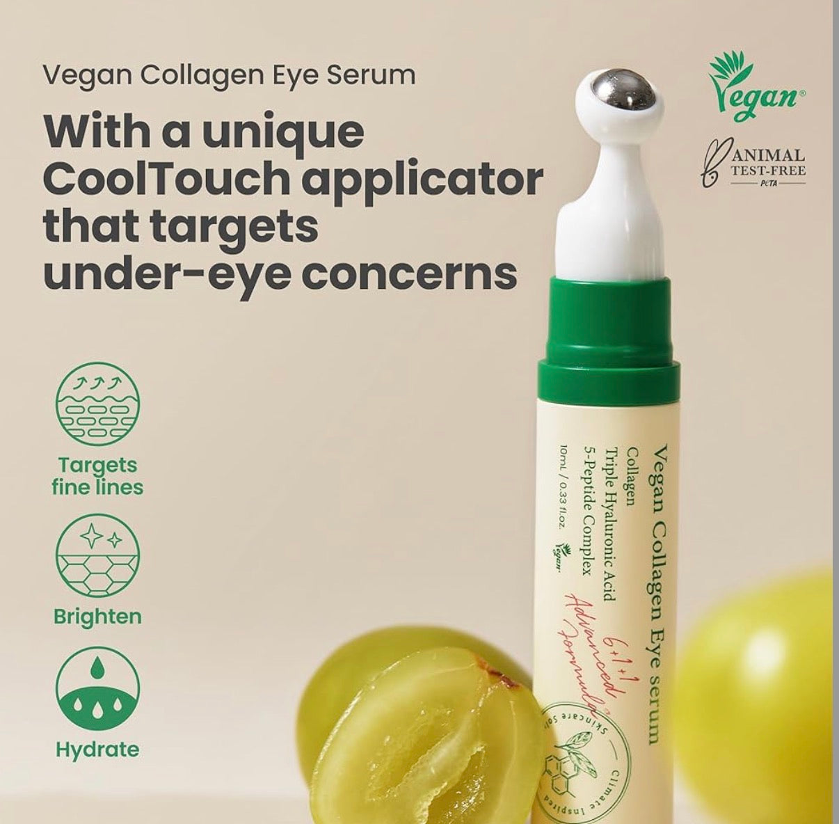AXIS-Y K Beauty - Suero de colágeno vegano para ojos