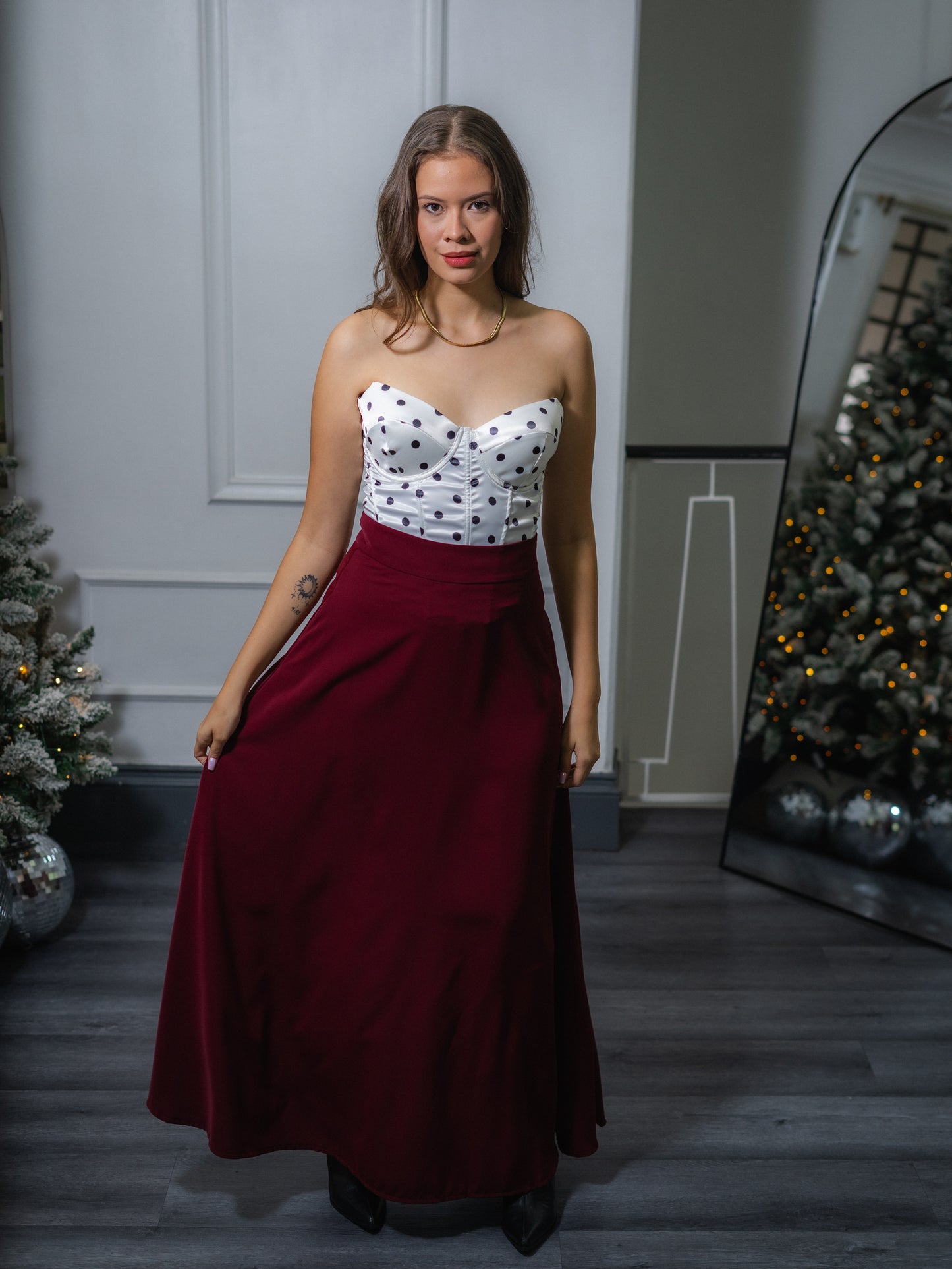 Maxi falda con bolsillos