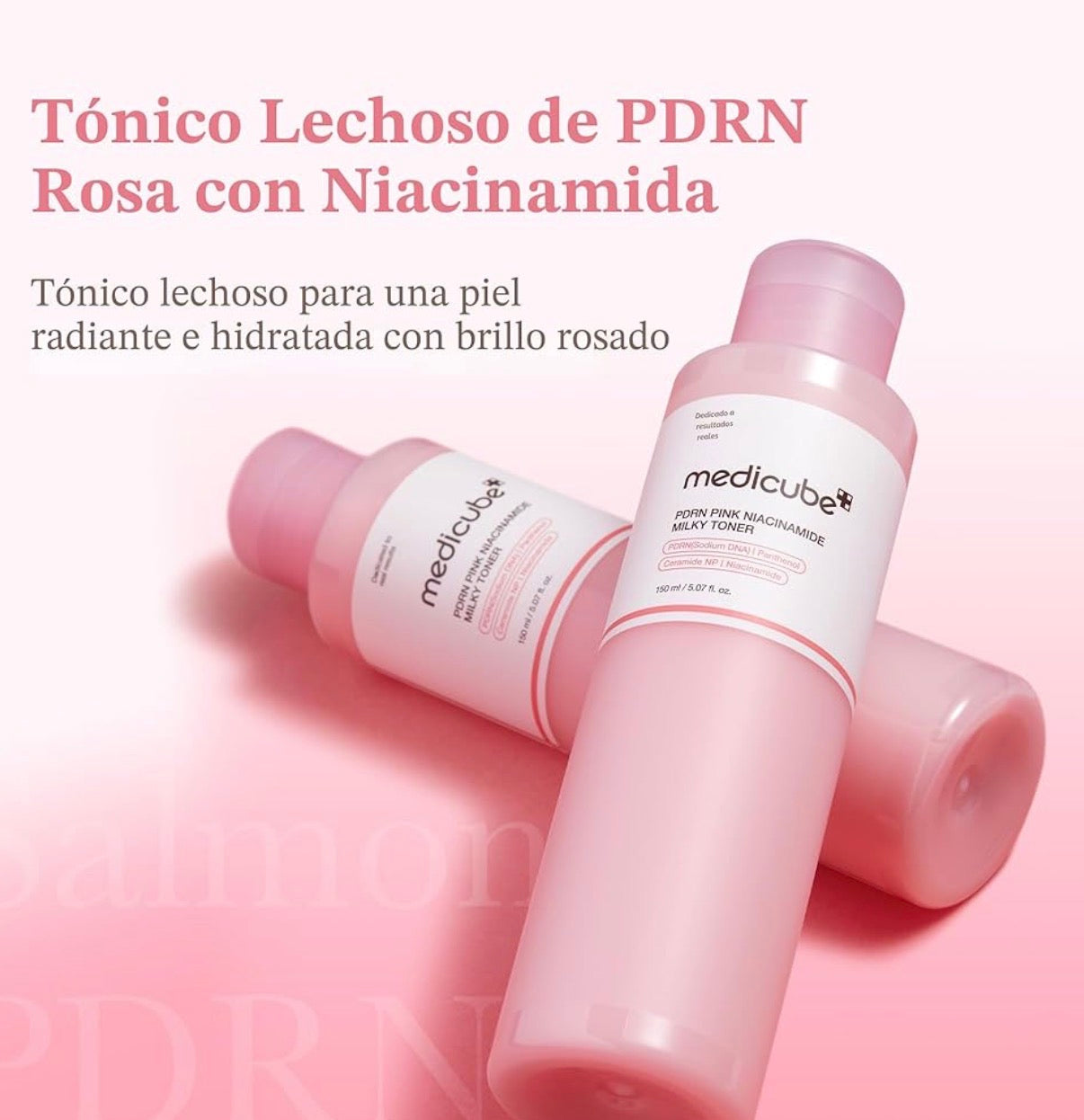 Medicube PDRN Tónico lechoso de niacinamida rosa