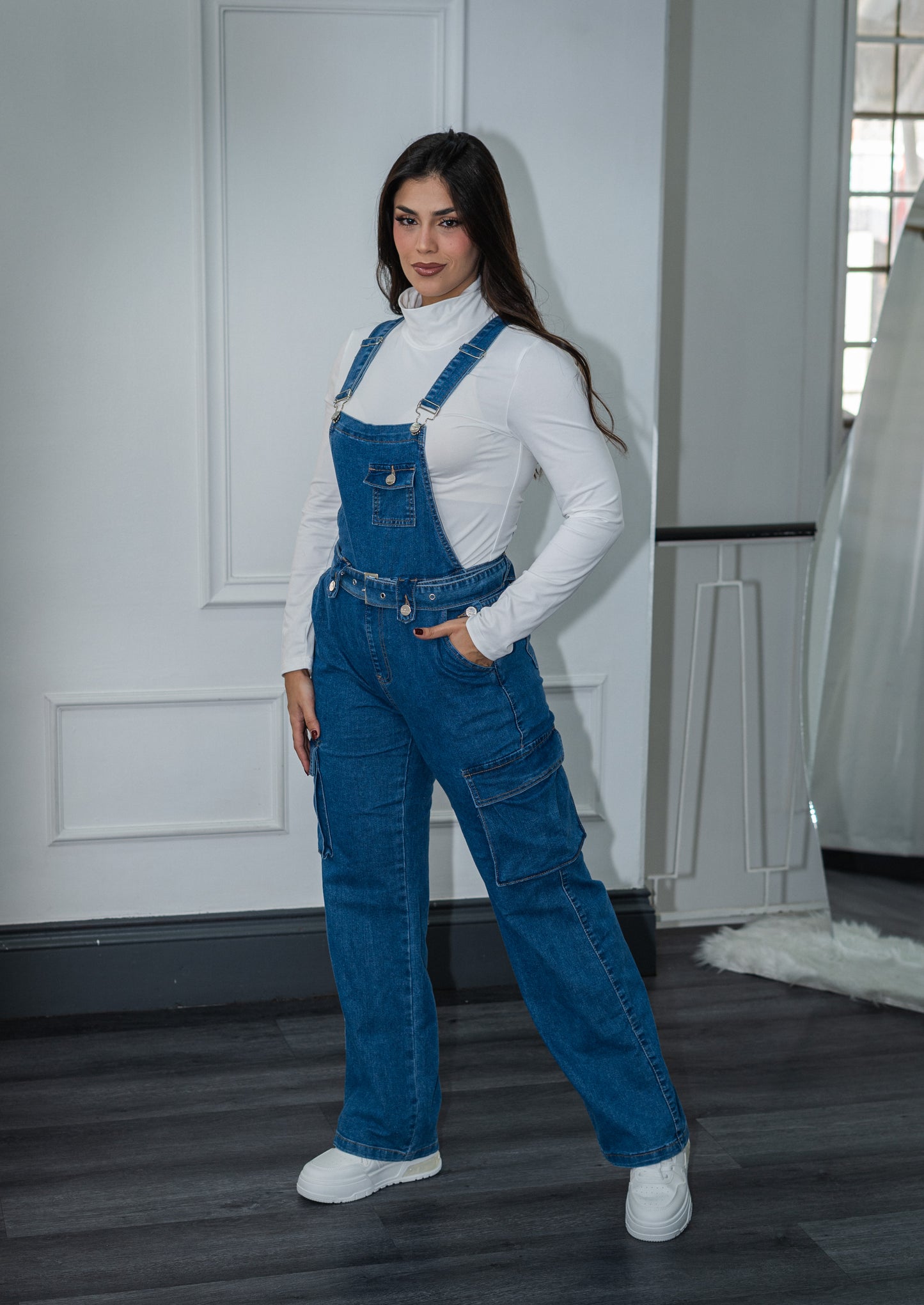 Jumpsuit denim cargo