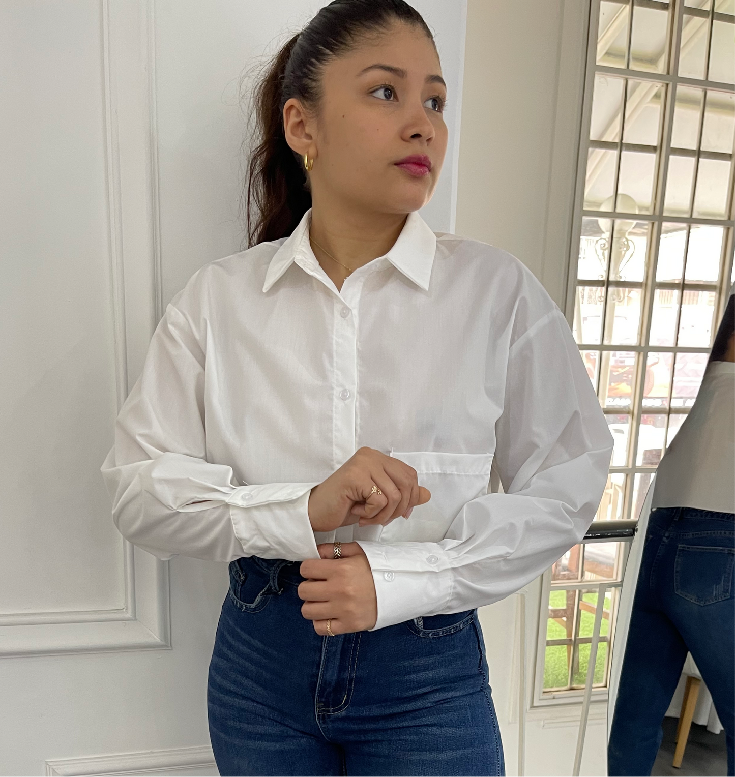 Camisa bolsillo caído