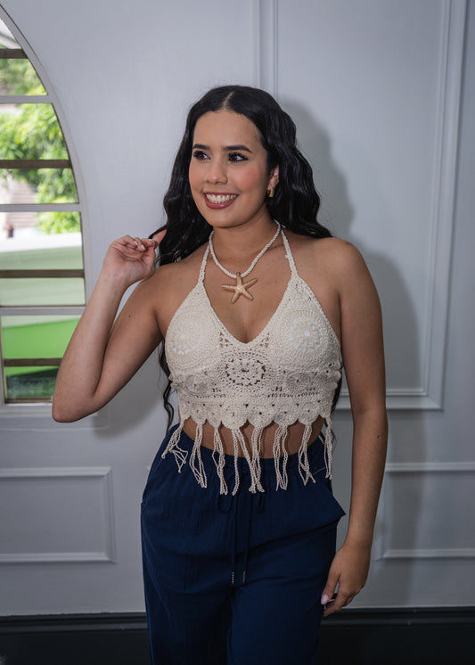 Top crochet flecos