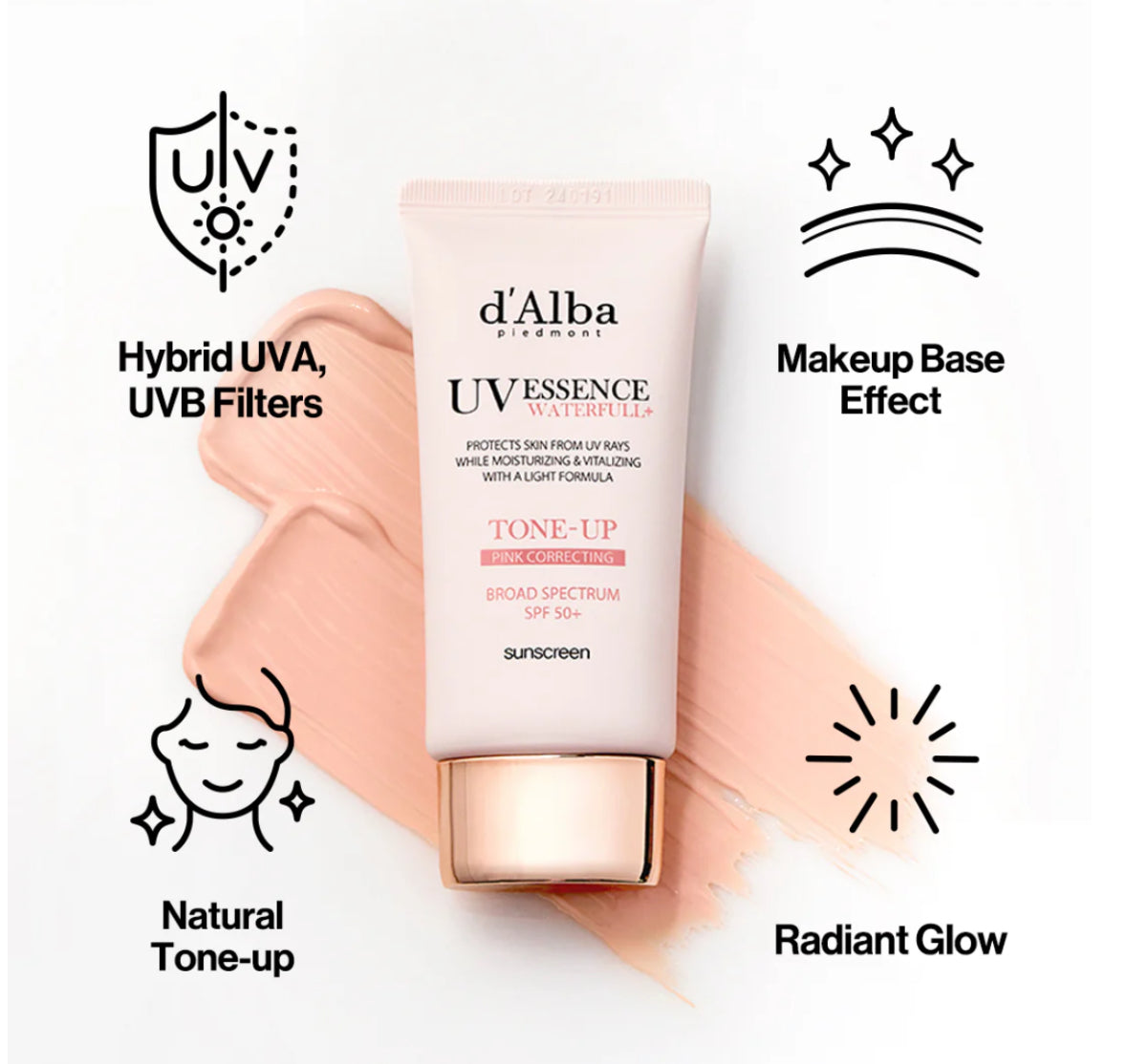 d'Alba Waterfull Tone-Up Sunscreen SPF50+