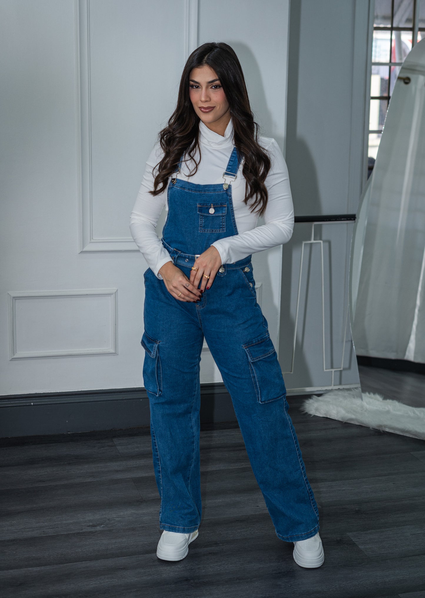 Jumpsuit denim cargo