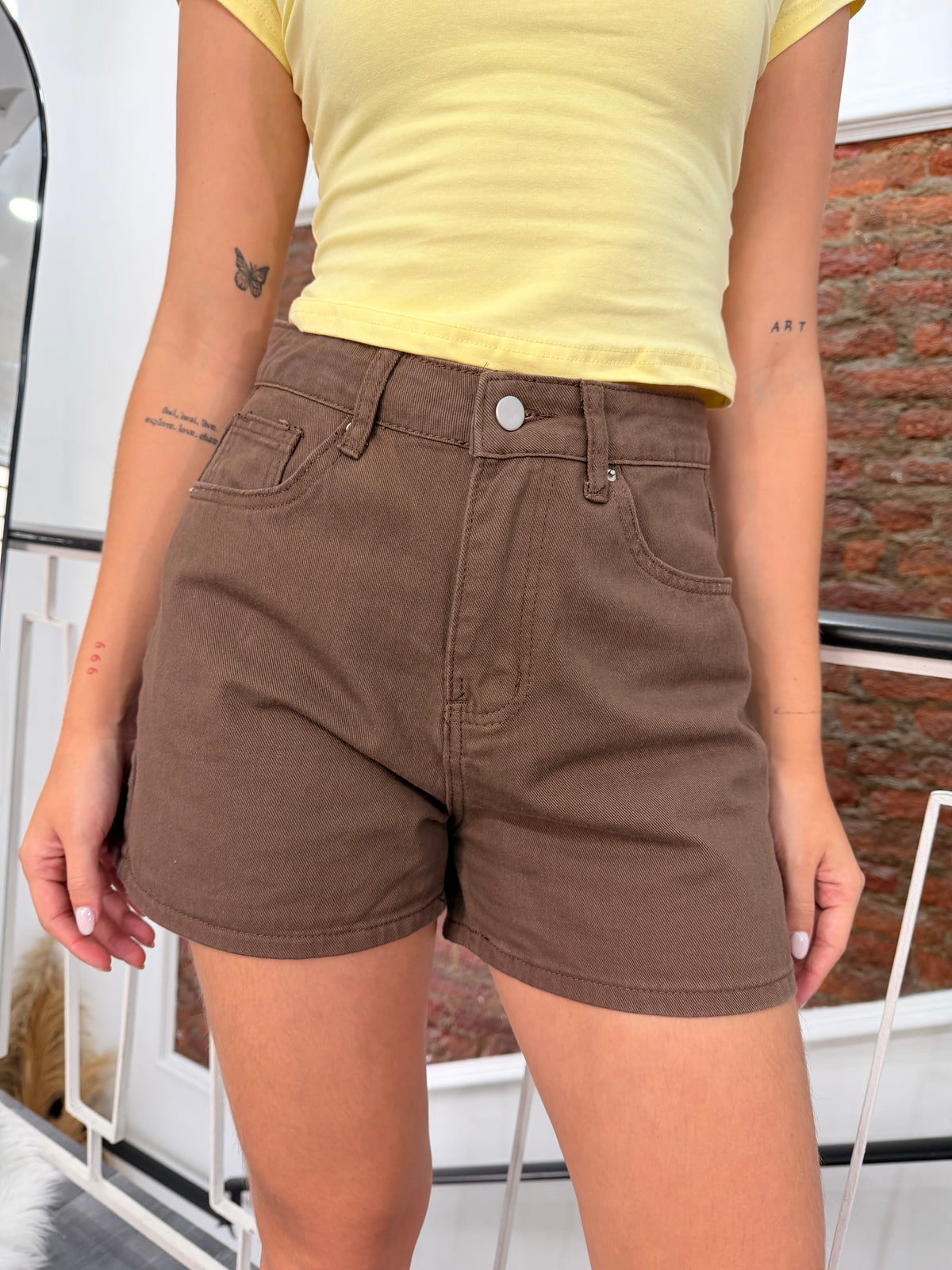 Short denim unicolor