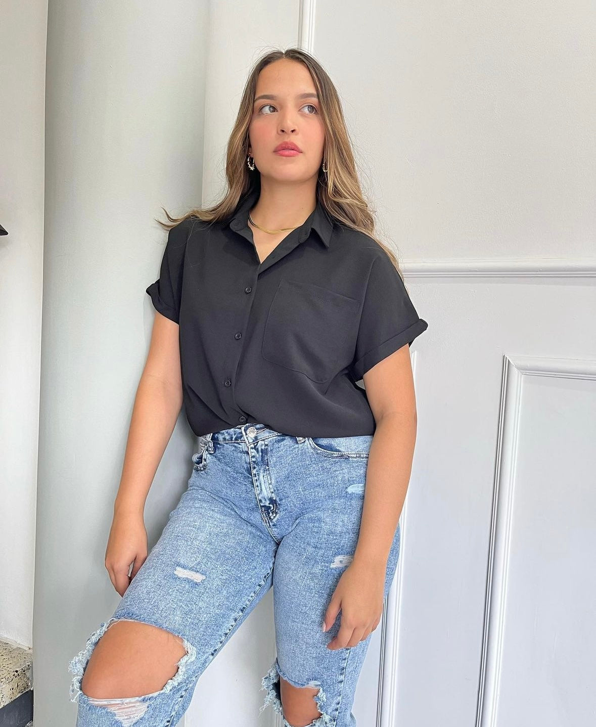 Camisa manga corta casual