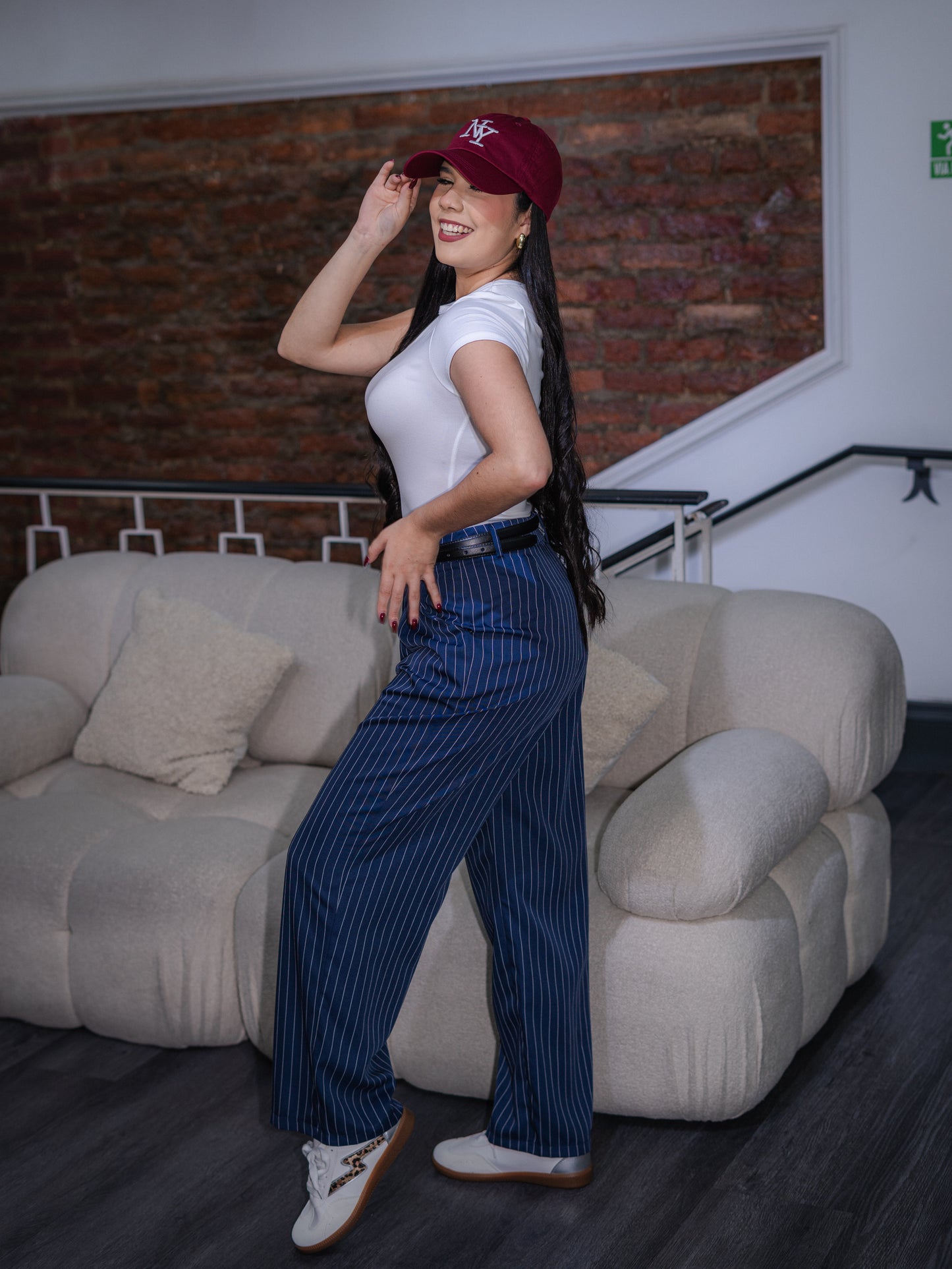 Pantalón casual franjas