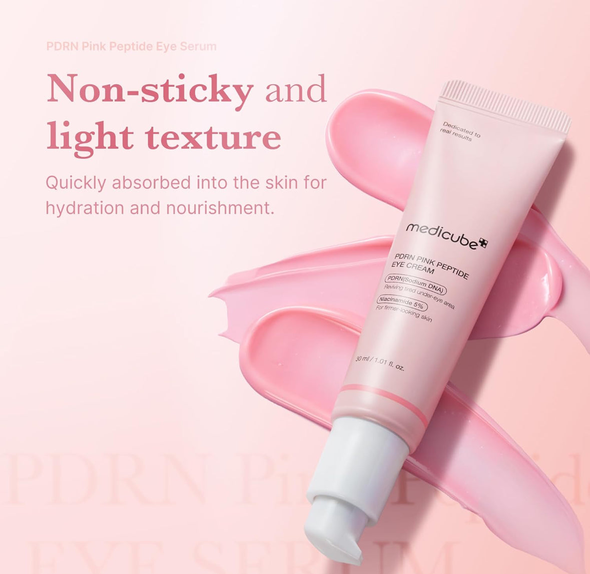 Medicube PDRN - Suero de ojos con péptido rosa con niacinamida y retinol