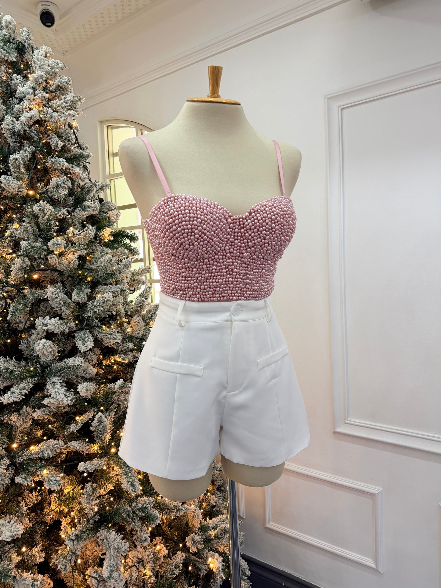 Short casual bolsillo falso