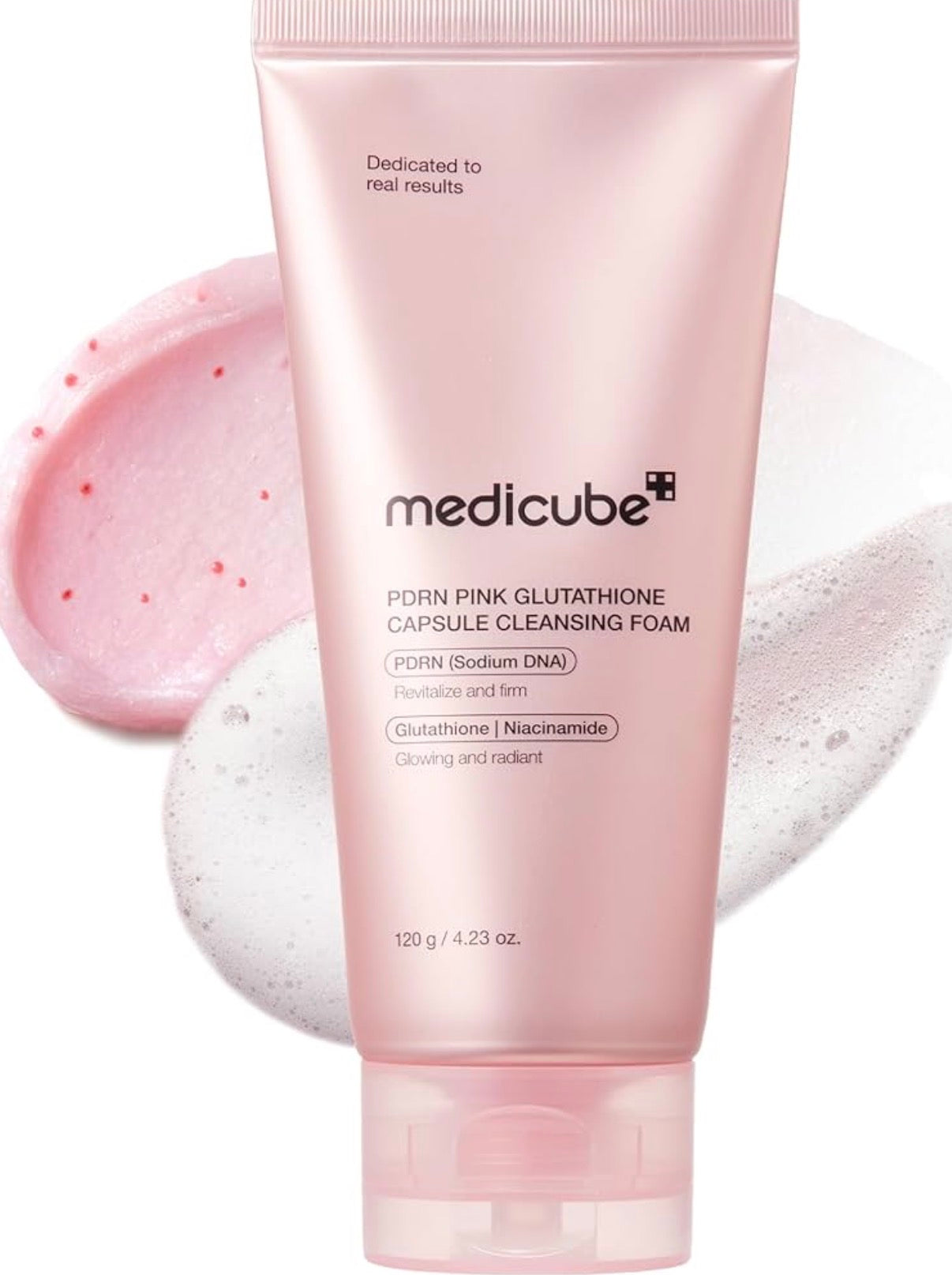 Medicube Limpiador facial PDRN Pink Glutathione Capsule Foam Cleanser