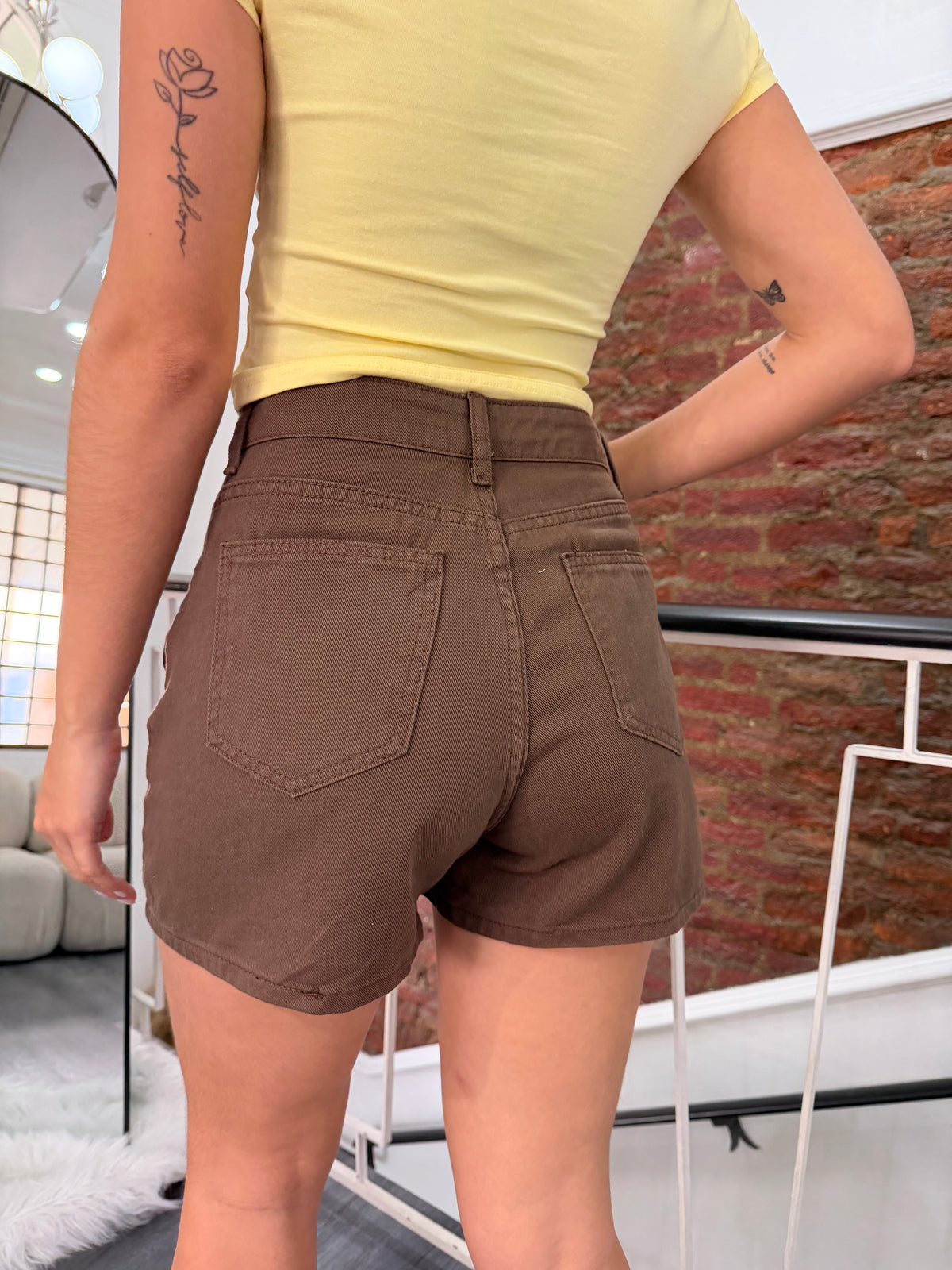 Short denim unicolor