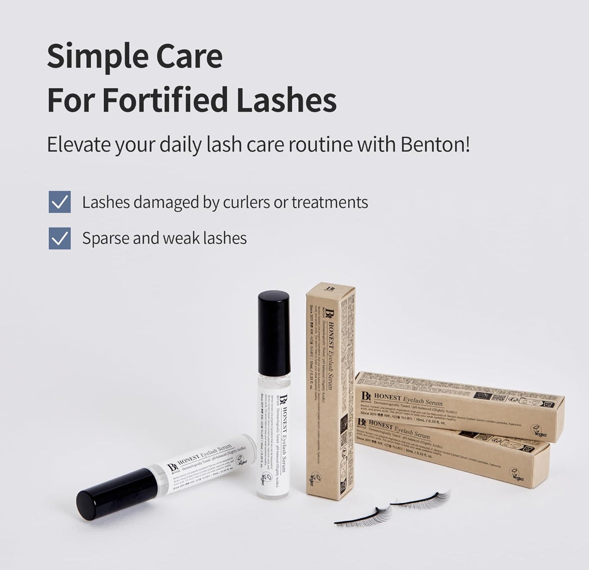 BENTON HONEST Suero de pestañas coreano