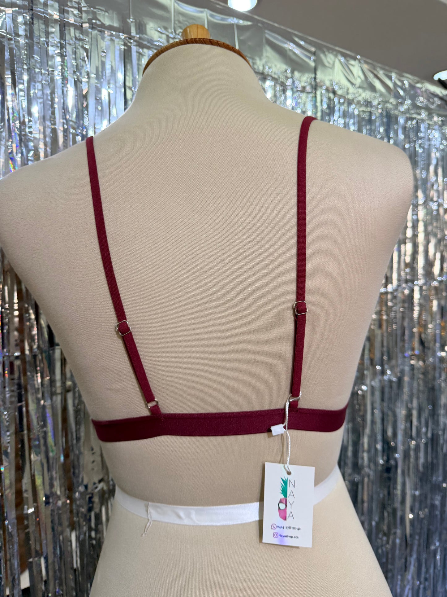 Bralette vinotinto
