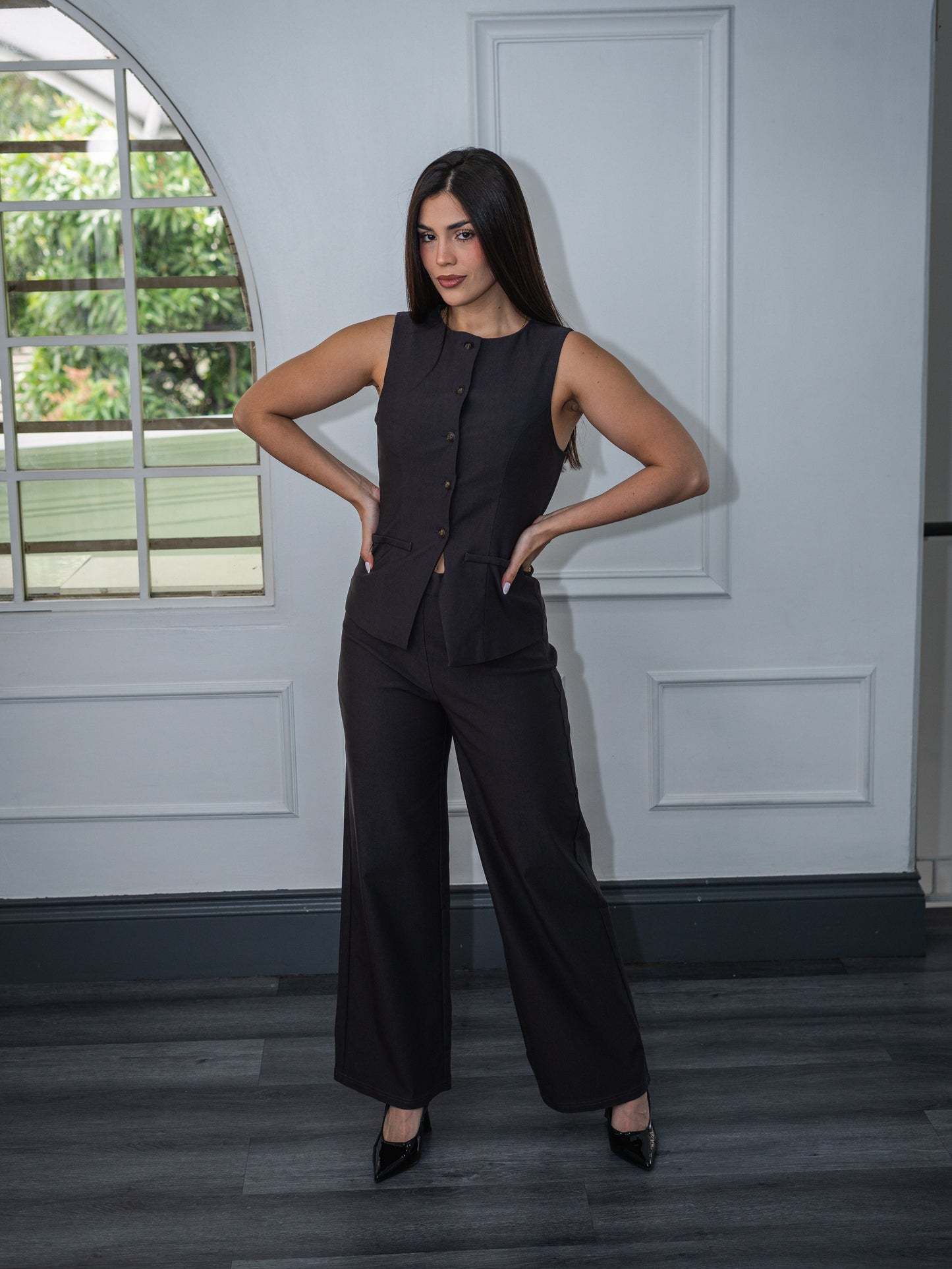 Conjunto casual botones