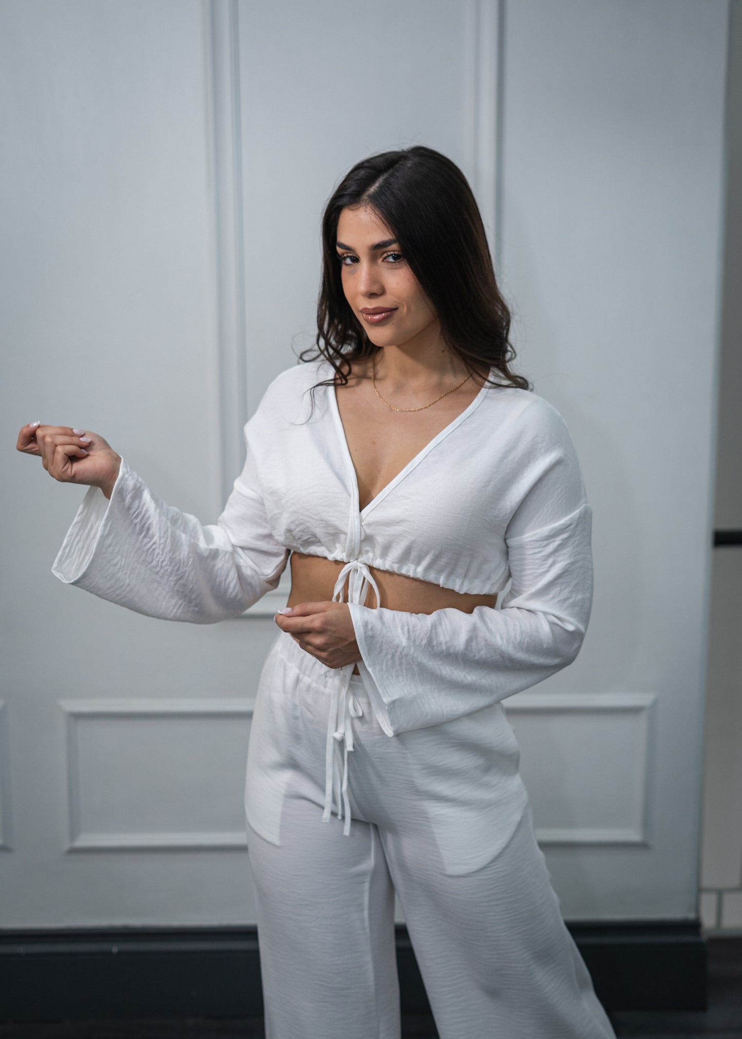 Conjunto bohemio blanco