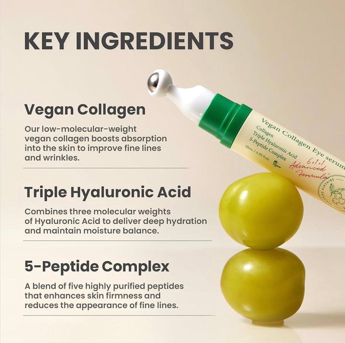 AXIS-Y K Beauty - Suero de colágeno vegano para ojos