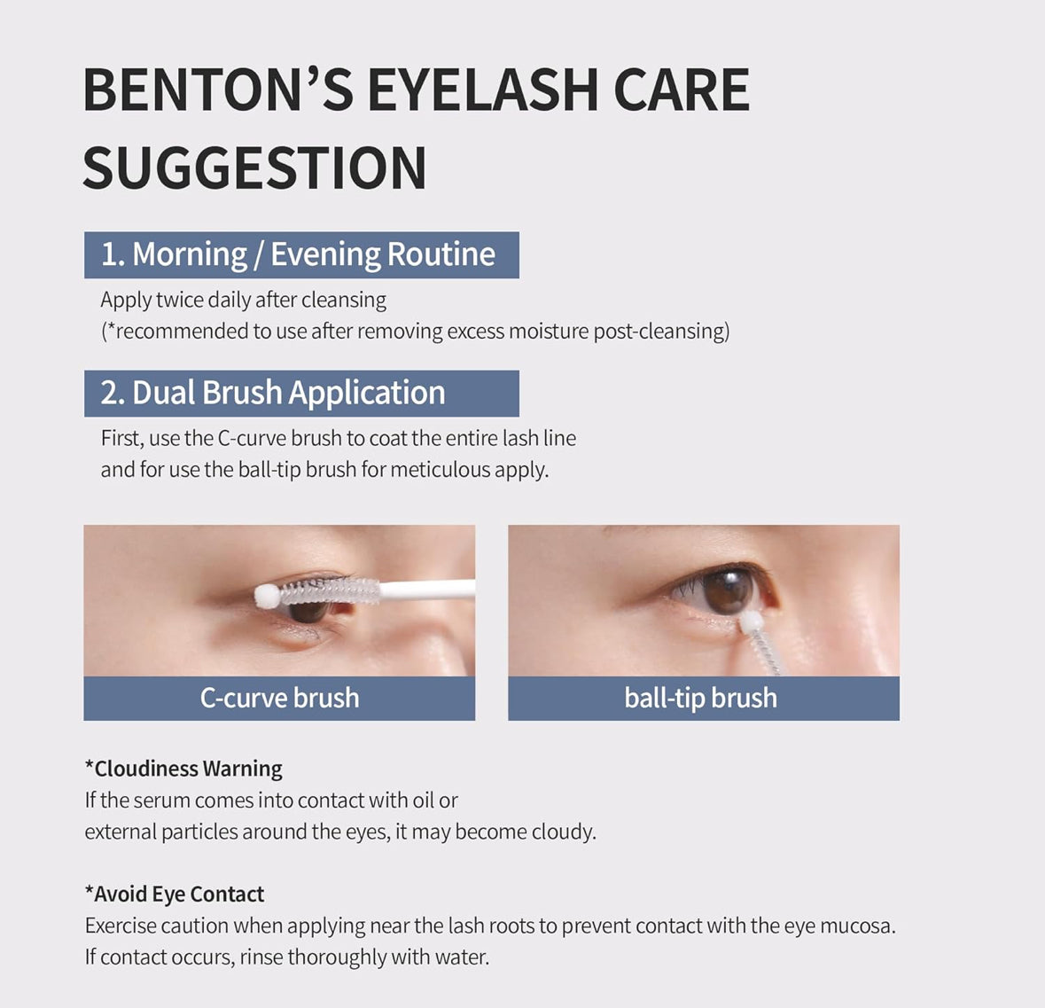 BENTON HONEST Suero de pestañas coreano