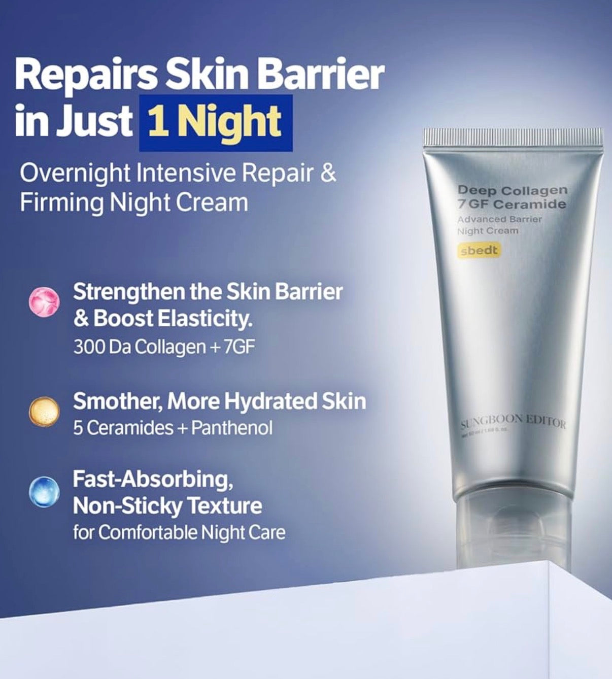 Sungboon Editor Deep Ceramide Advanced Barrier Night Cream