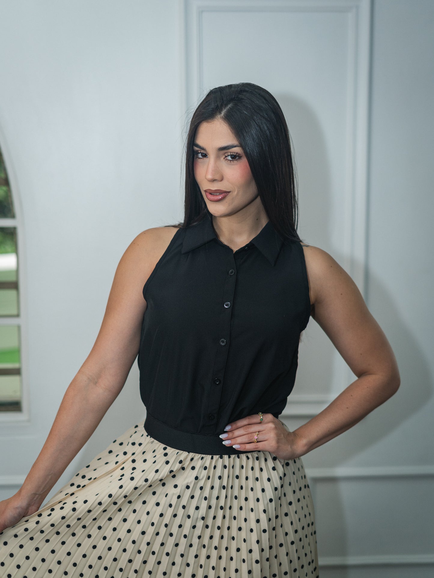 Blusa casual sin mangas