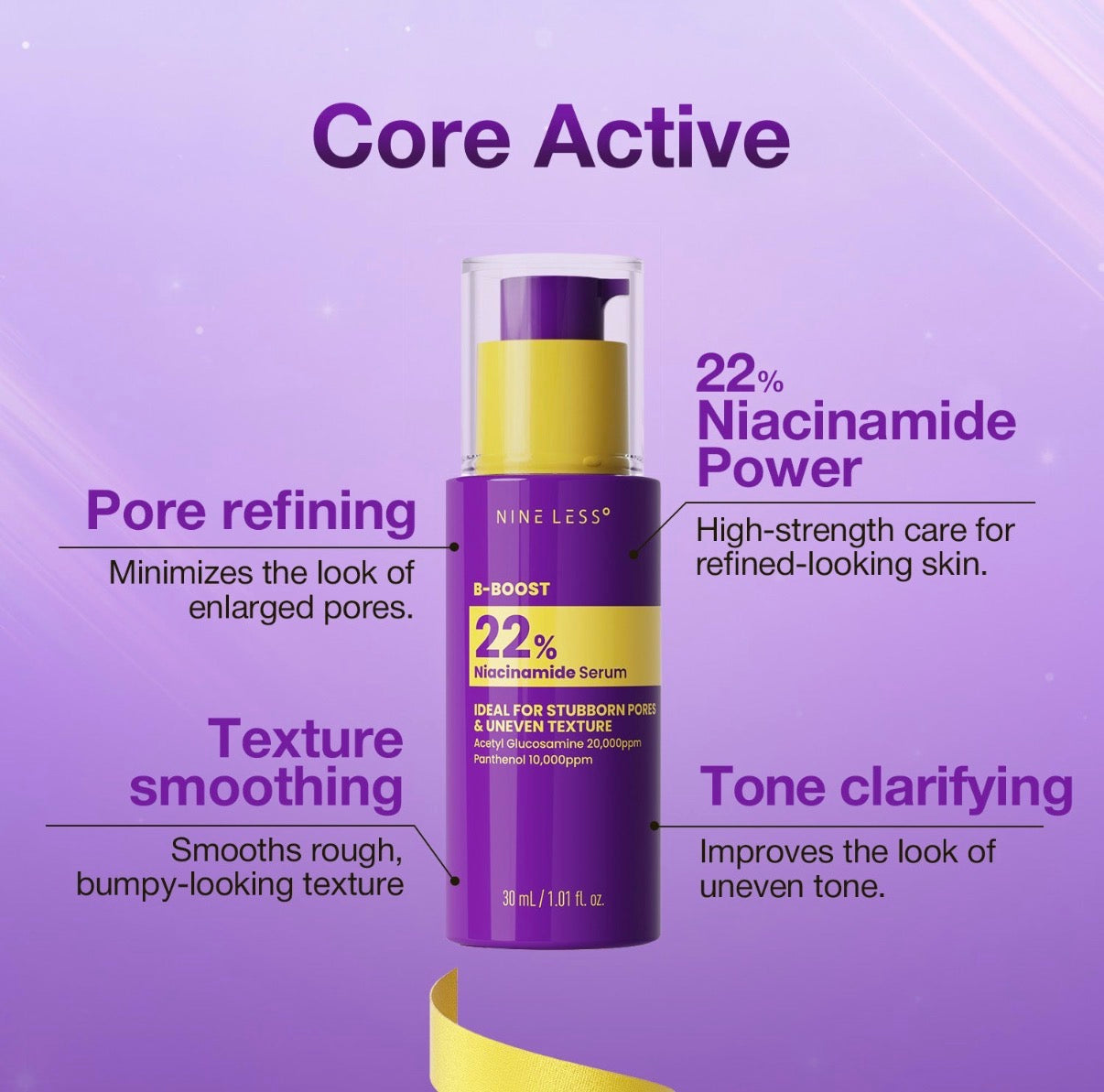NINE LESS B-BOOST 22% Niacinamide Serum