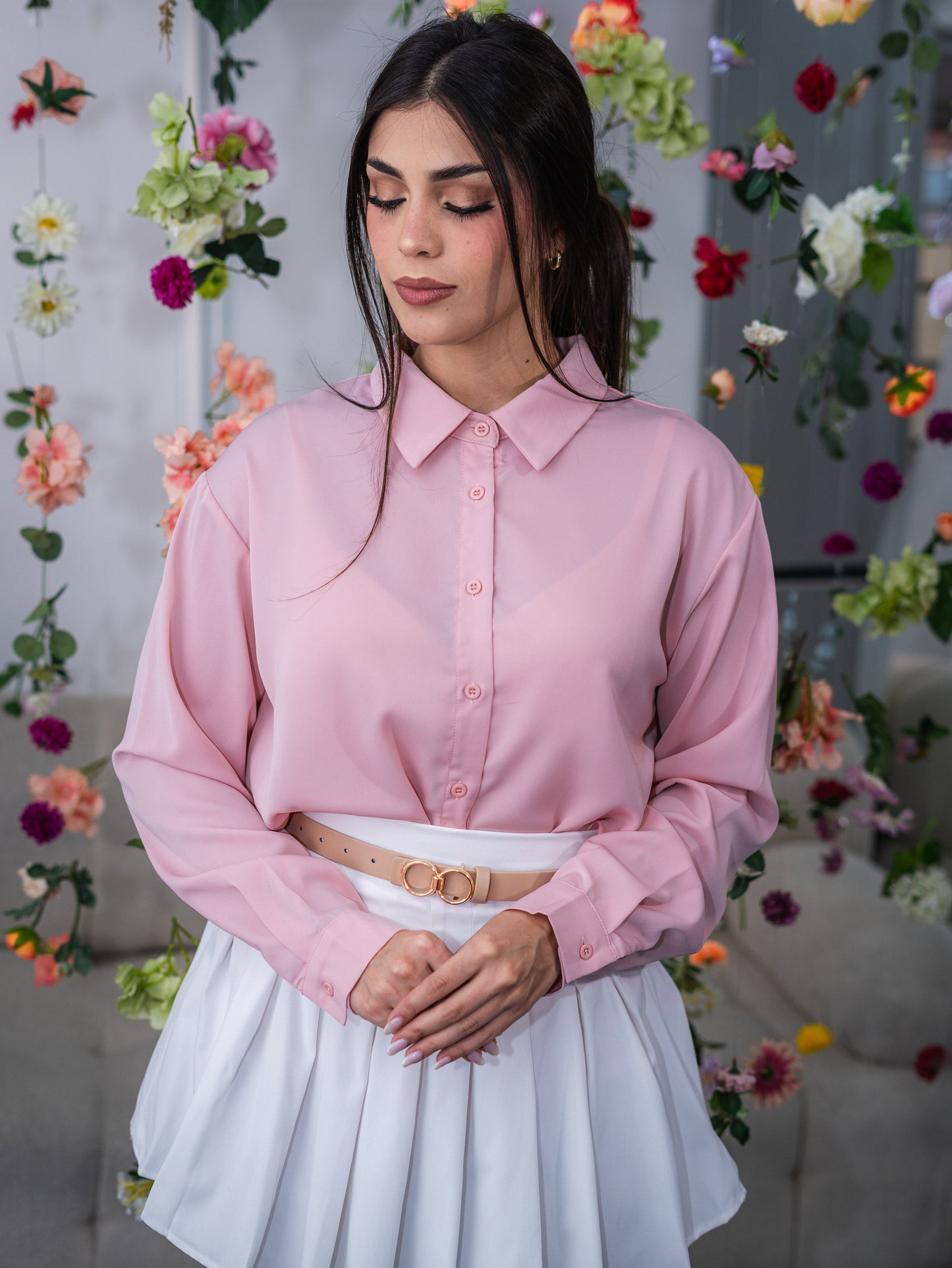 Camisa casual unicolor