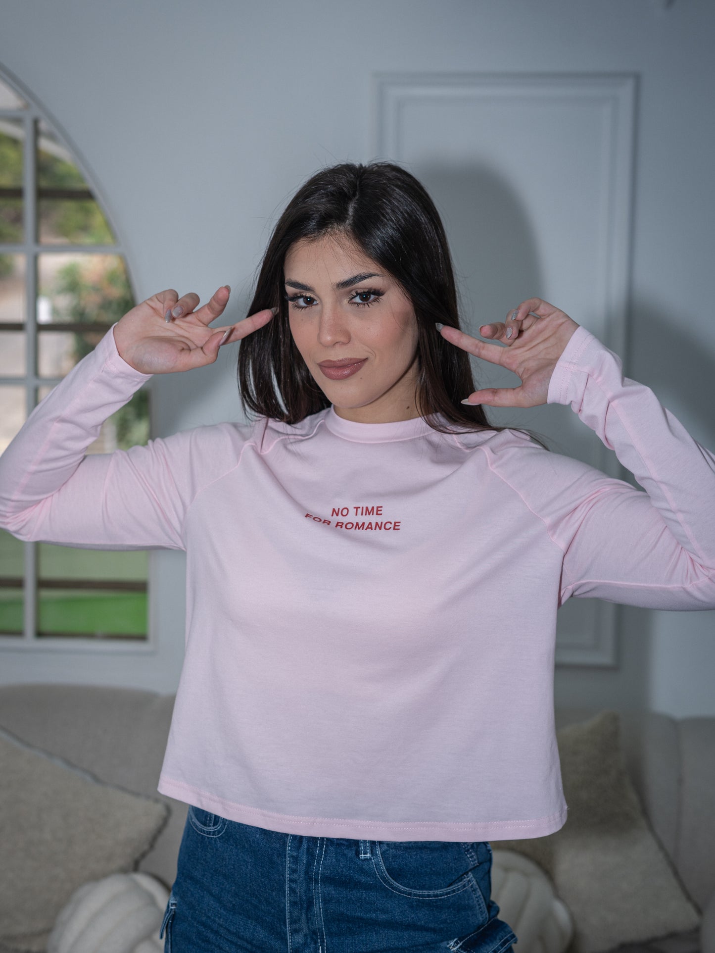 Suéter rosa letras