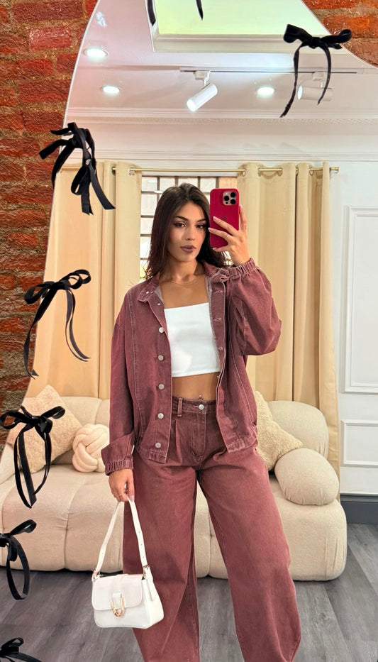 Conjunto Denim oversize