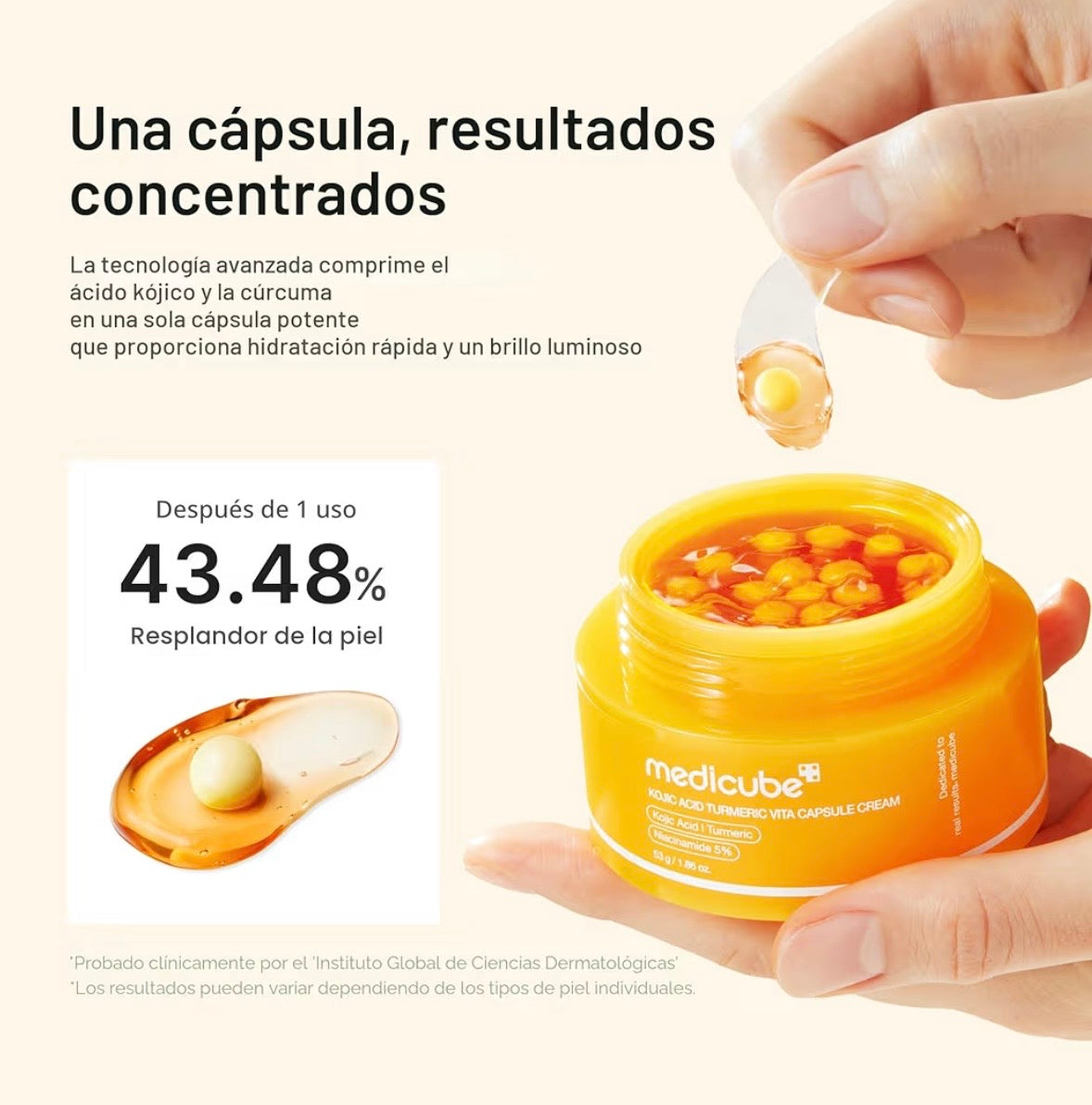 Medicube Crema cápsula con ácido kójico y cúrcuma
