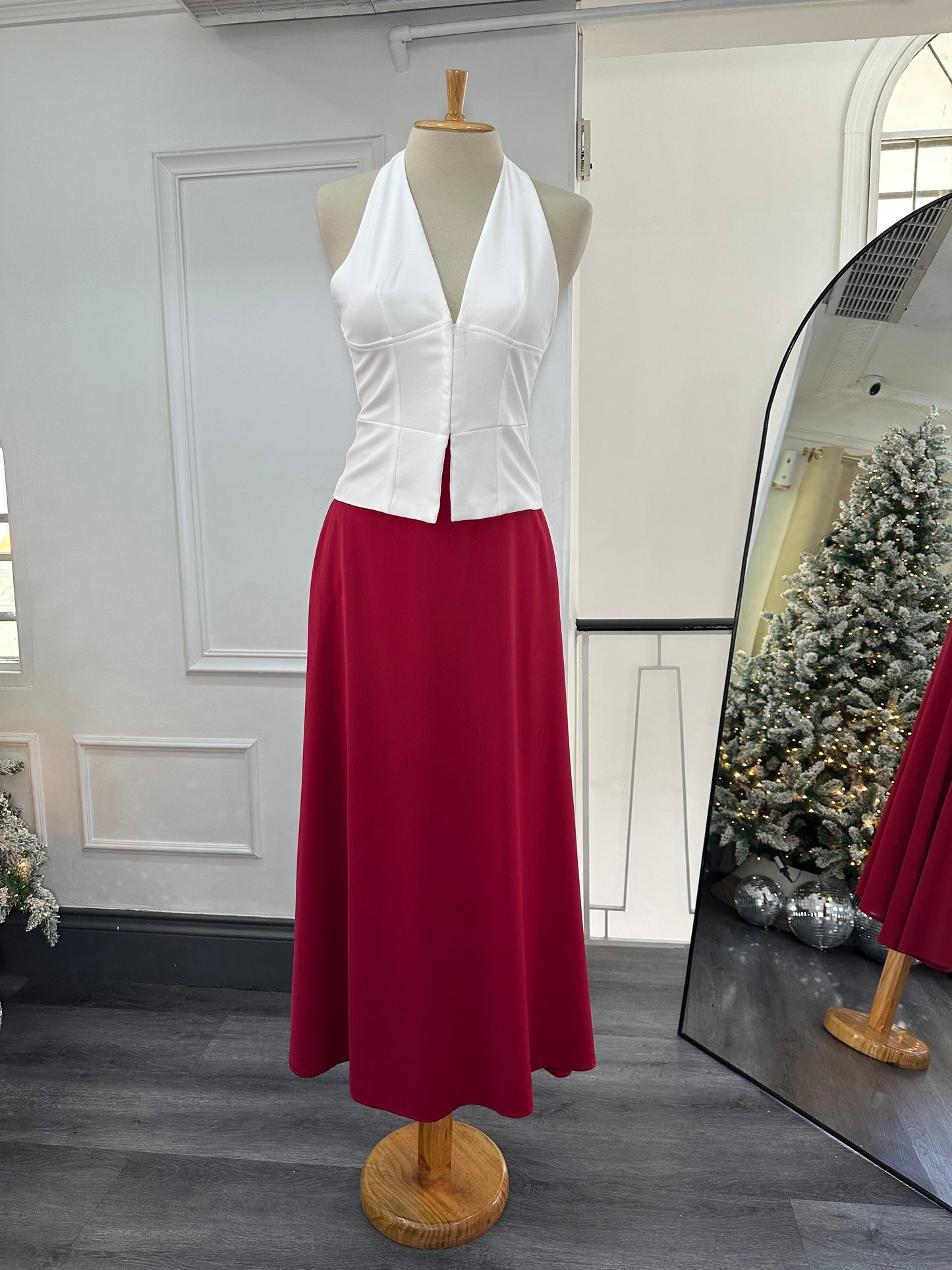 Maxi falda con bolsillos