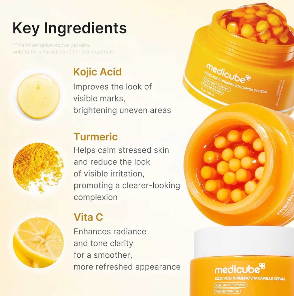 Medicube Crema cápsula con ácido kójico y cúrcuma