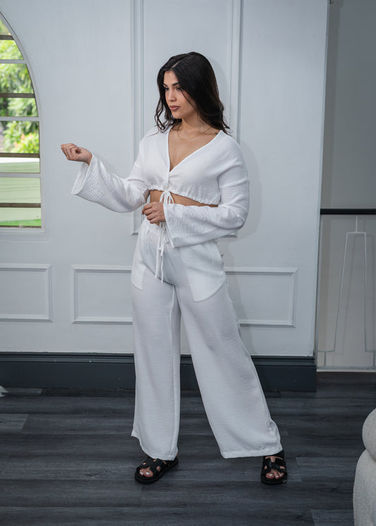 Conjunto bohemio blanco