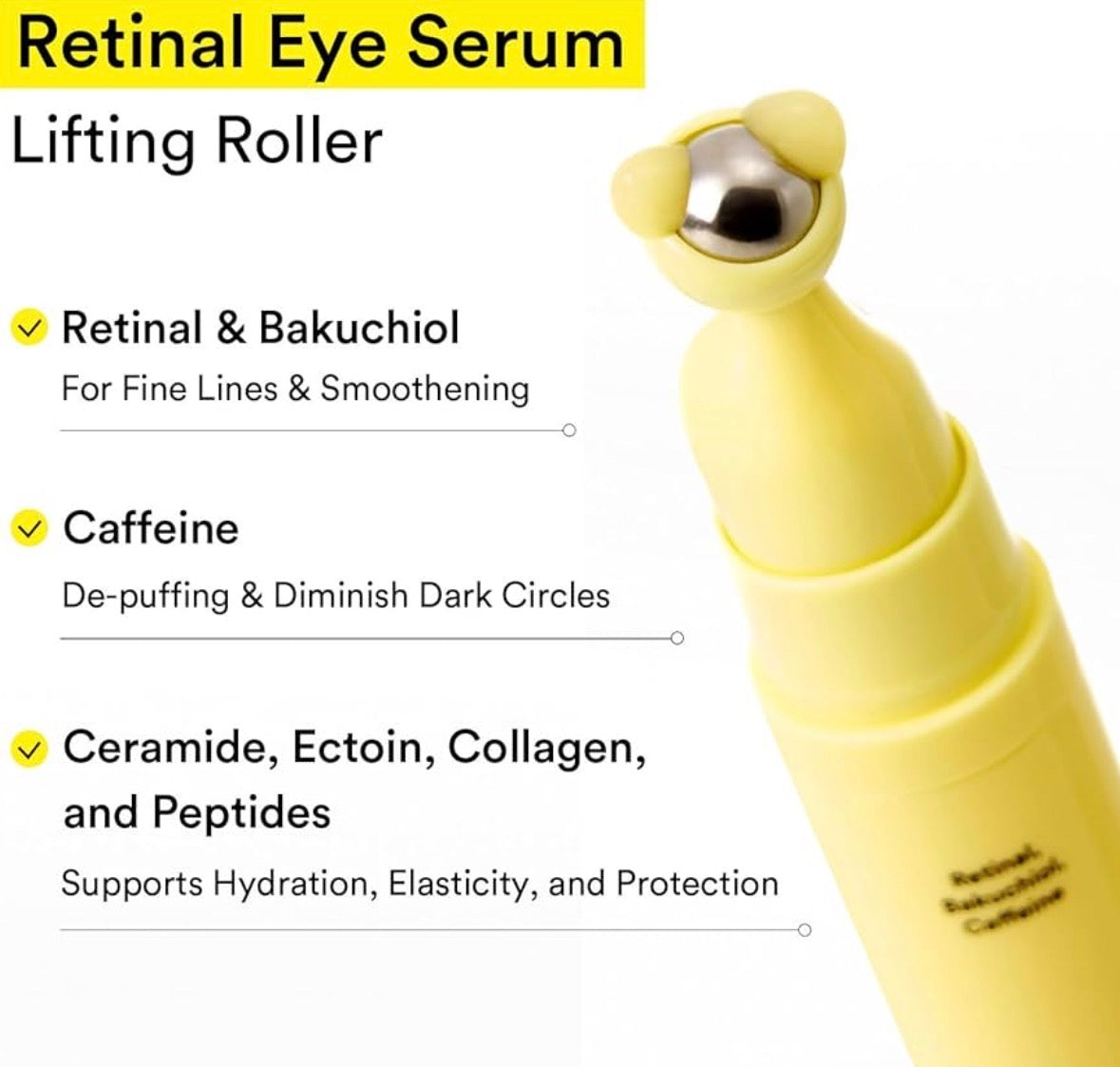 Abib Suero para ojos con retinal con rodillo elevador