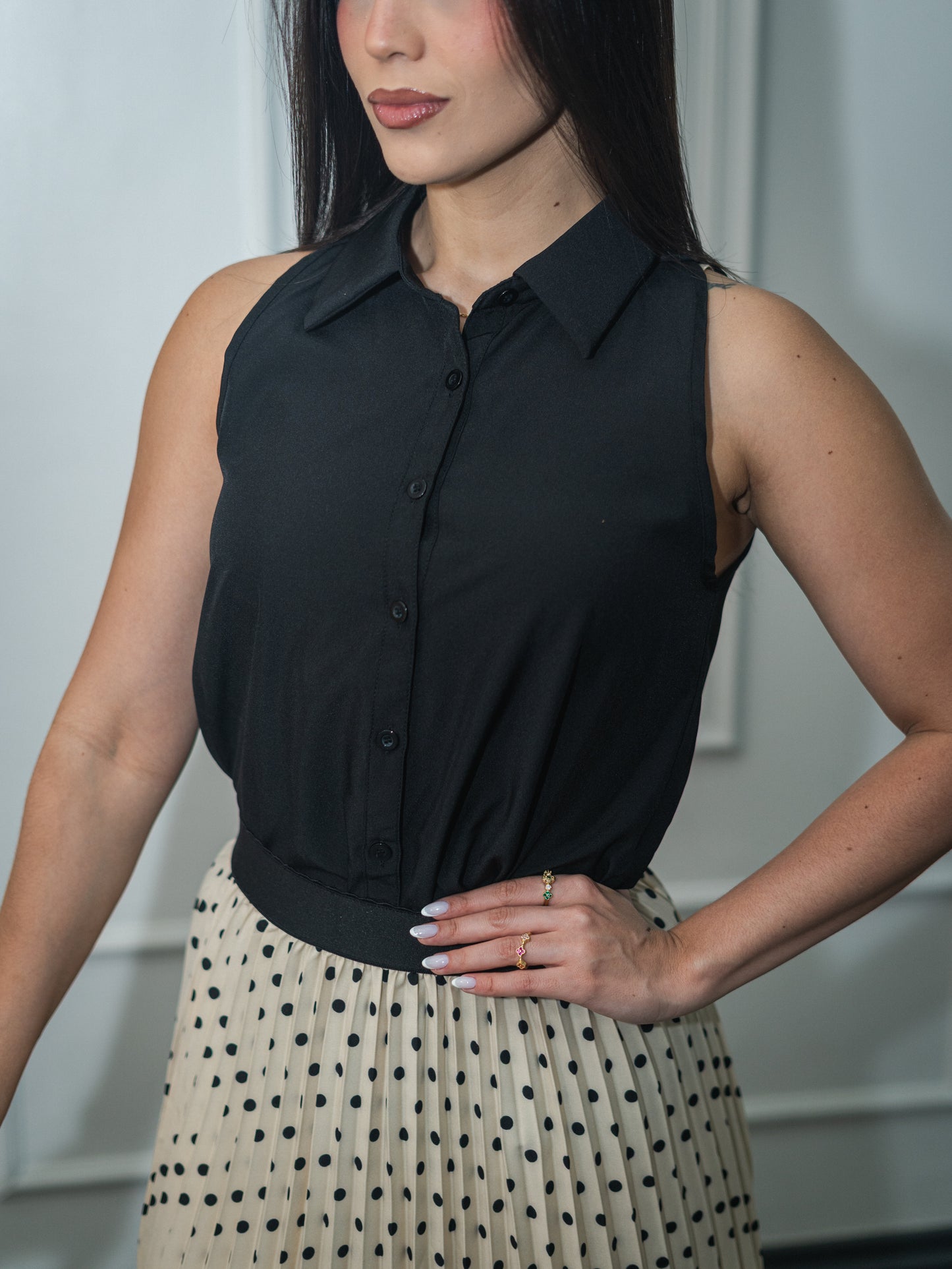 Blusa casual sin mangas