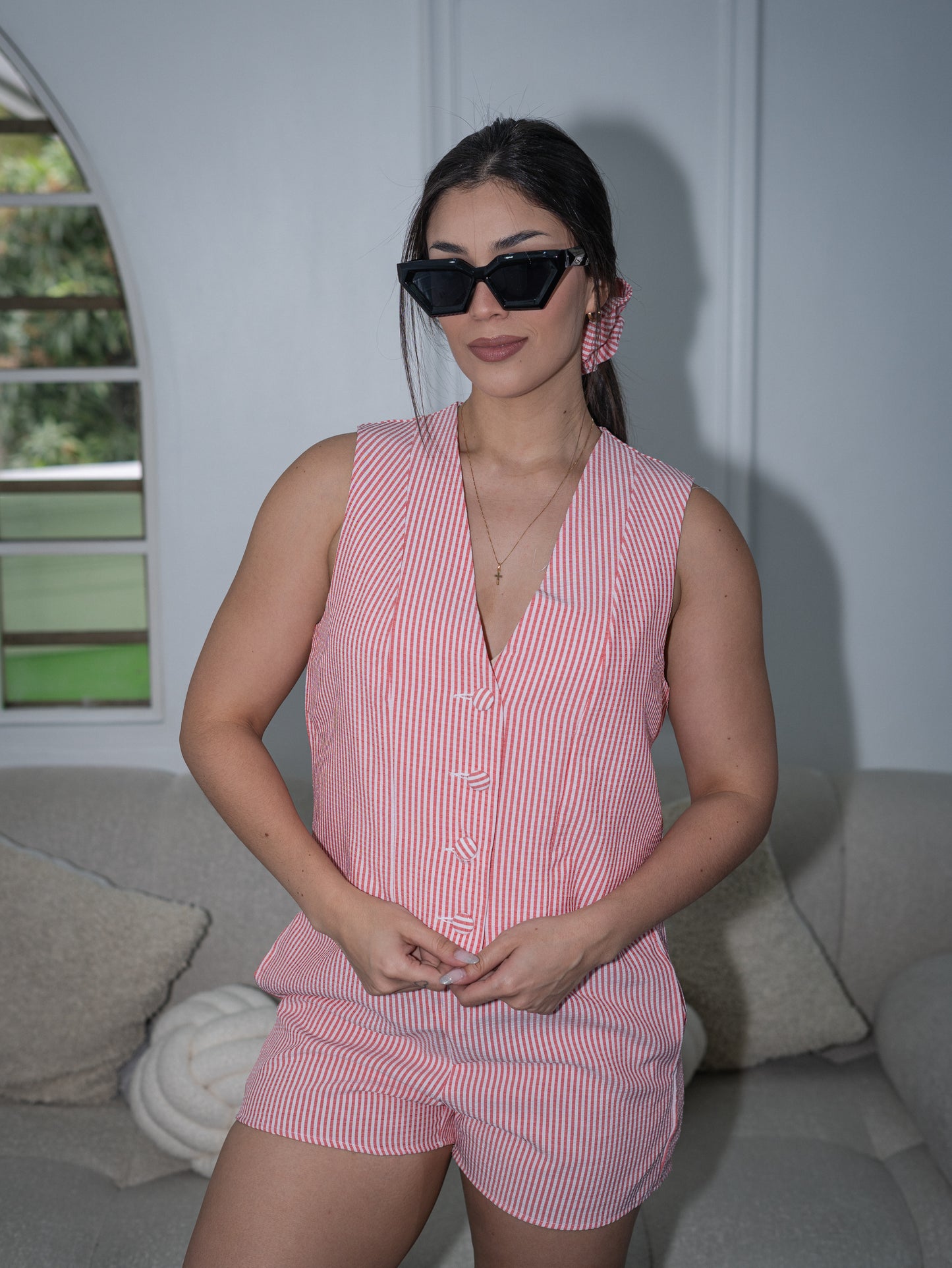 Conjunto vest franjas