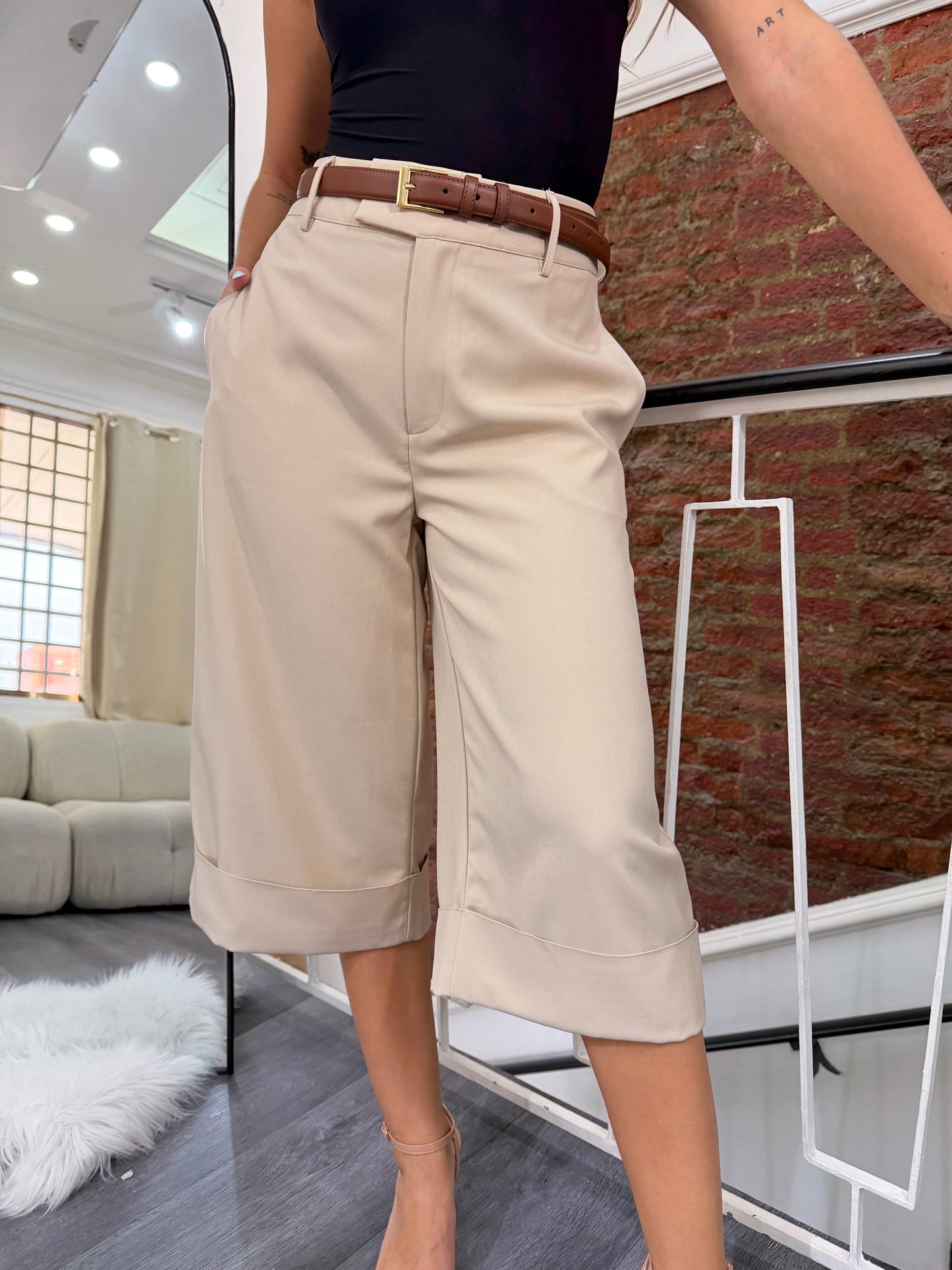Bermuda casual dobladillo
