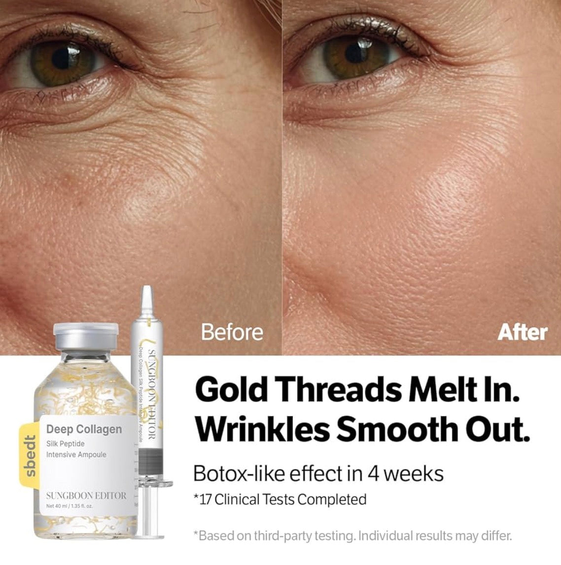 SUNGBOON EDITOR Silk Peptide - Ampolla de elevación intensiva