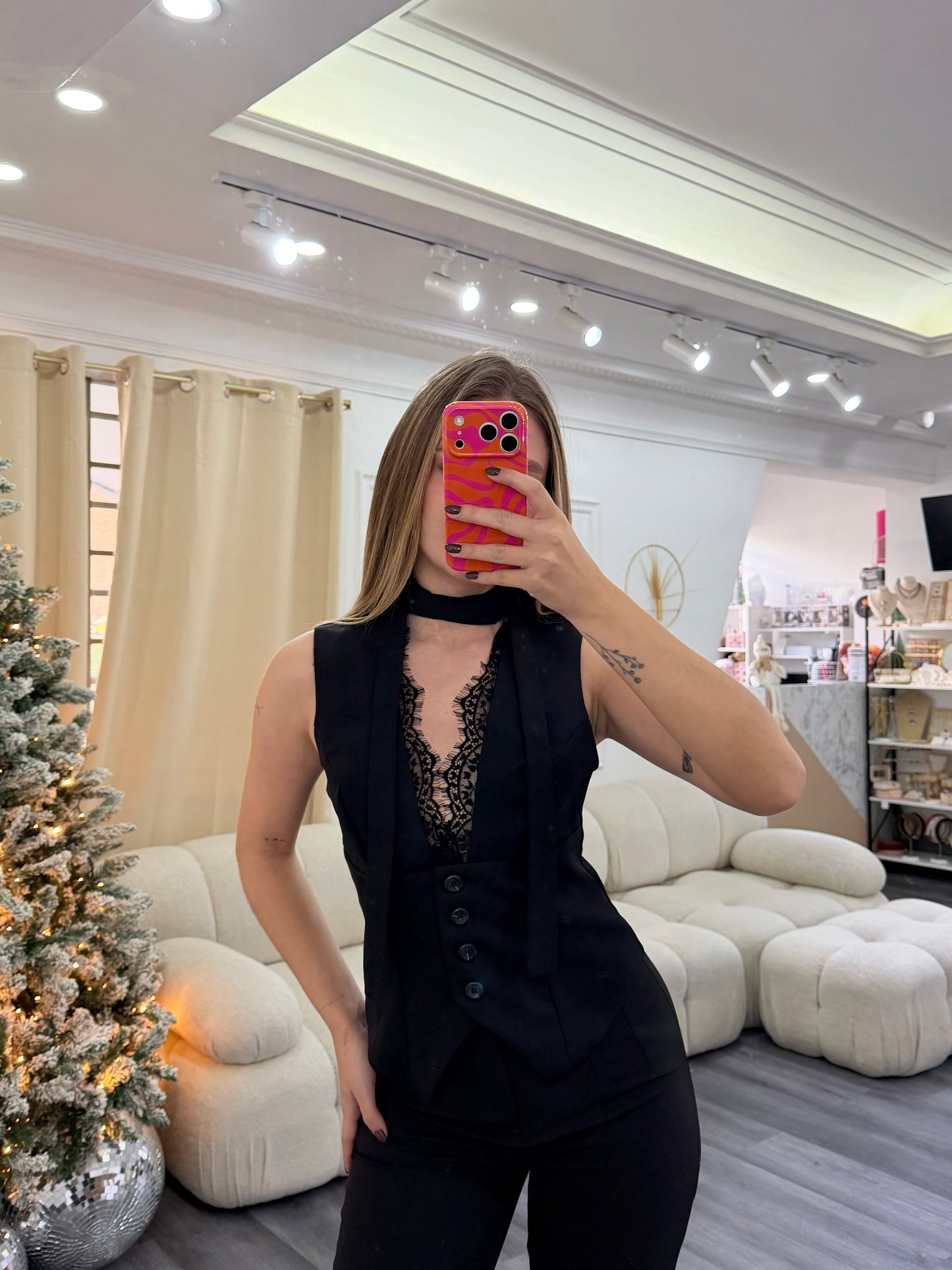 Chaleco vest con encaje