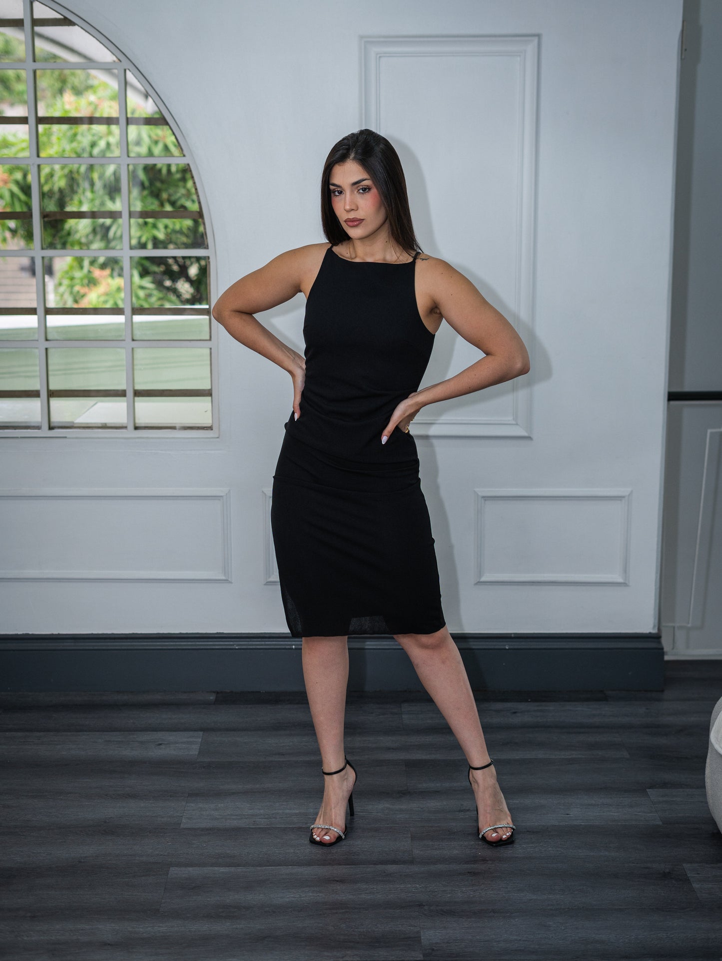 Vestido casual cuadrado