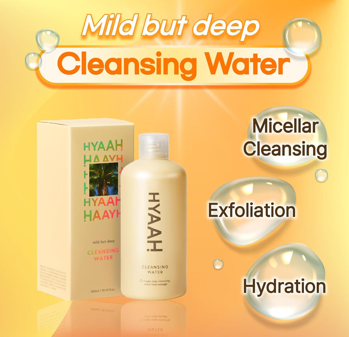HYAAH Mild But Deep Cleansing Water 300ml