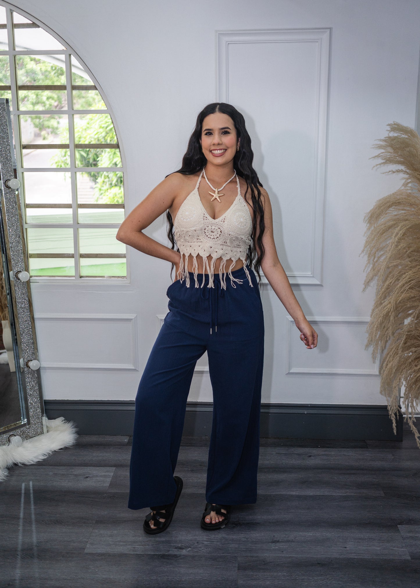 Top crochet flecos