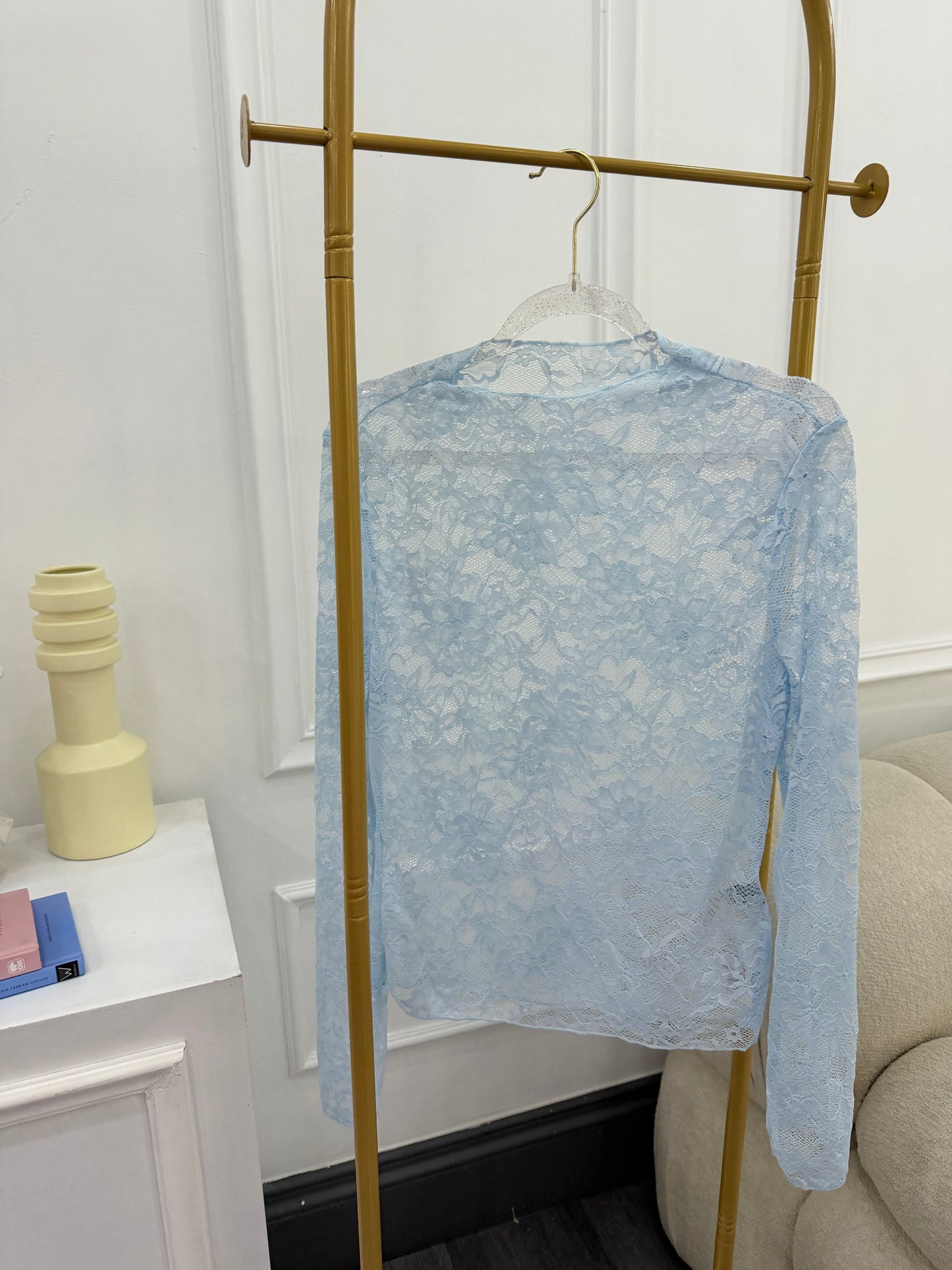 Blusas encaje unicolor