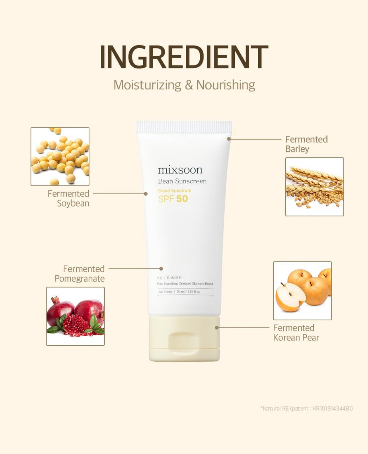 Mixsoon Protector solar de frijoles